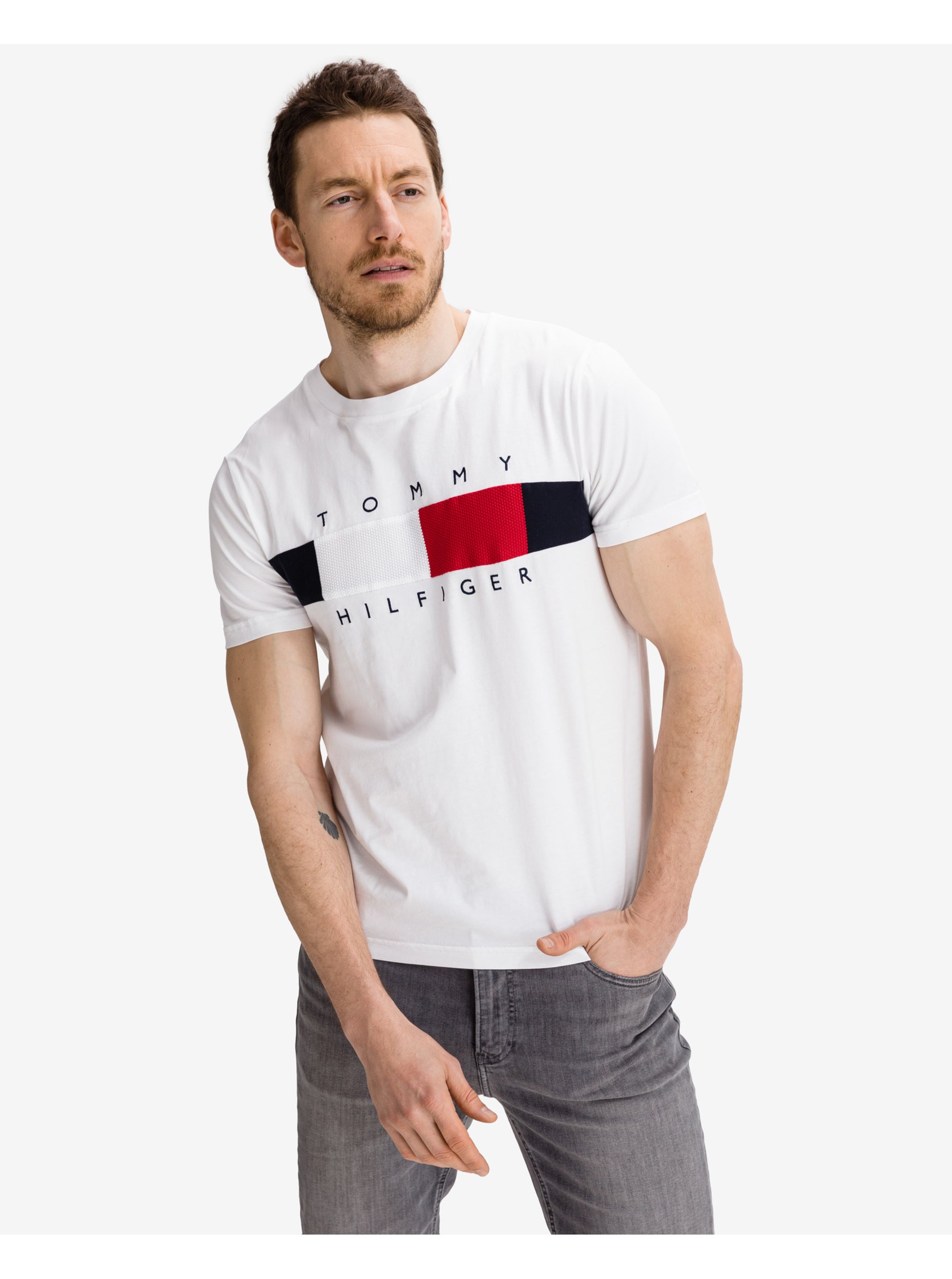 Levně Textured Flag Triko Tommy Hilfiger