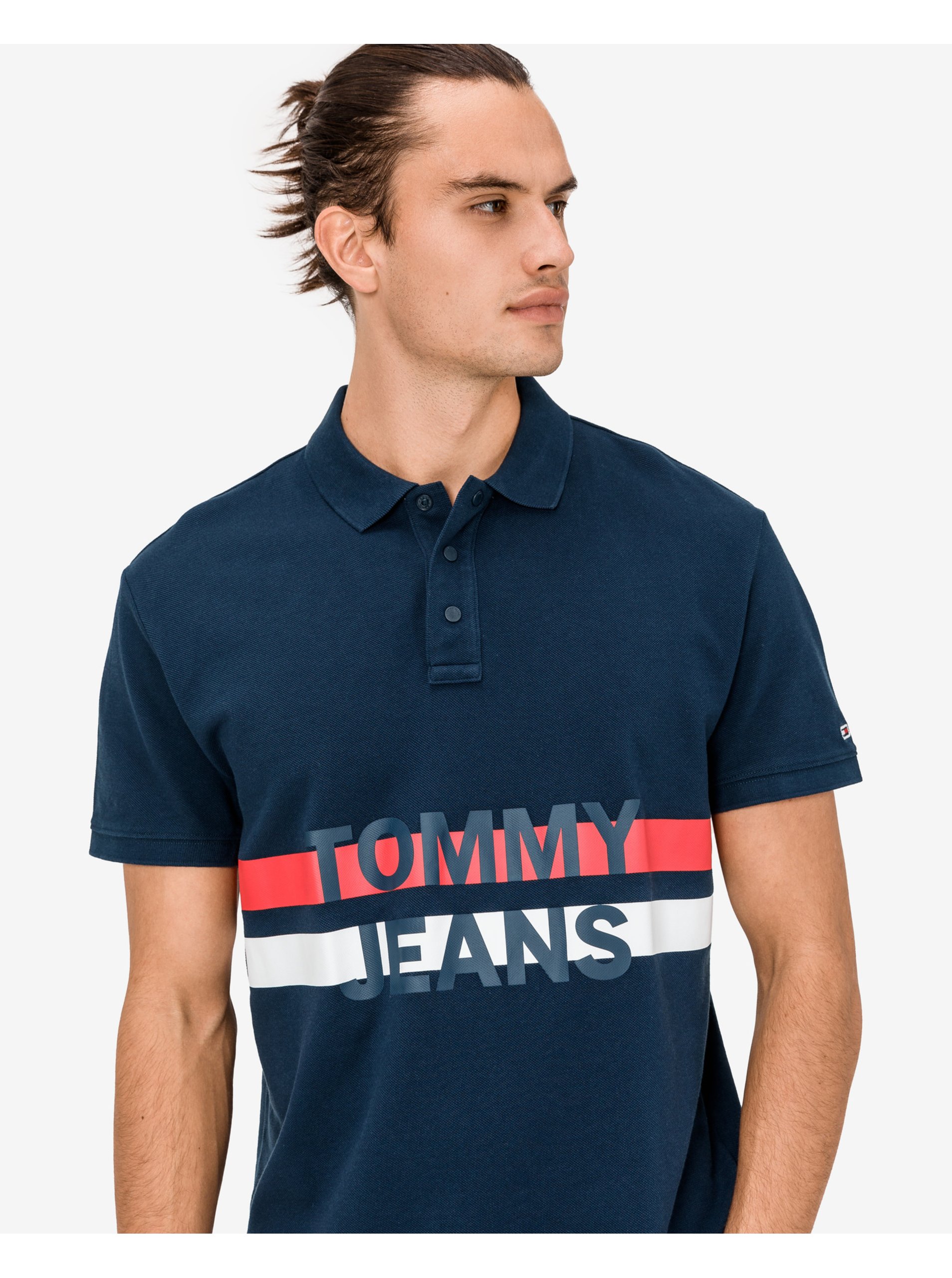 Lacno Block Stripe Polo triko Tommy Jeans