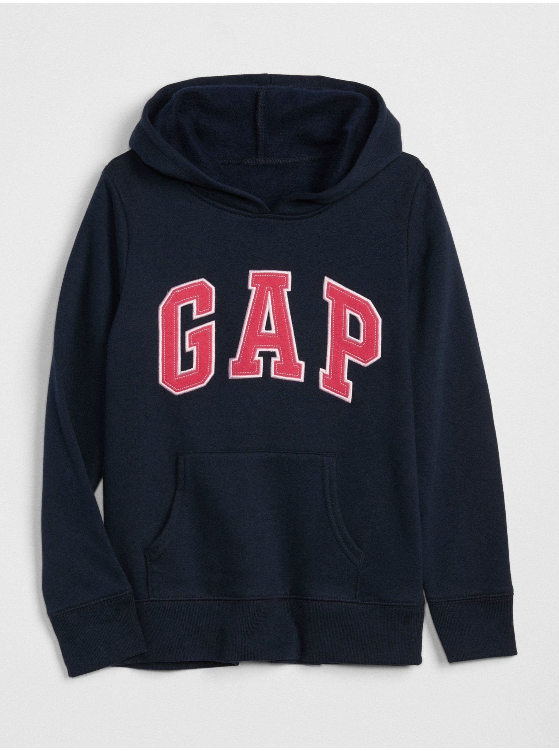Levně Černá holčičí mikina GAP Logo hoodie sweatshirt
