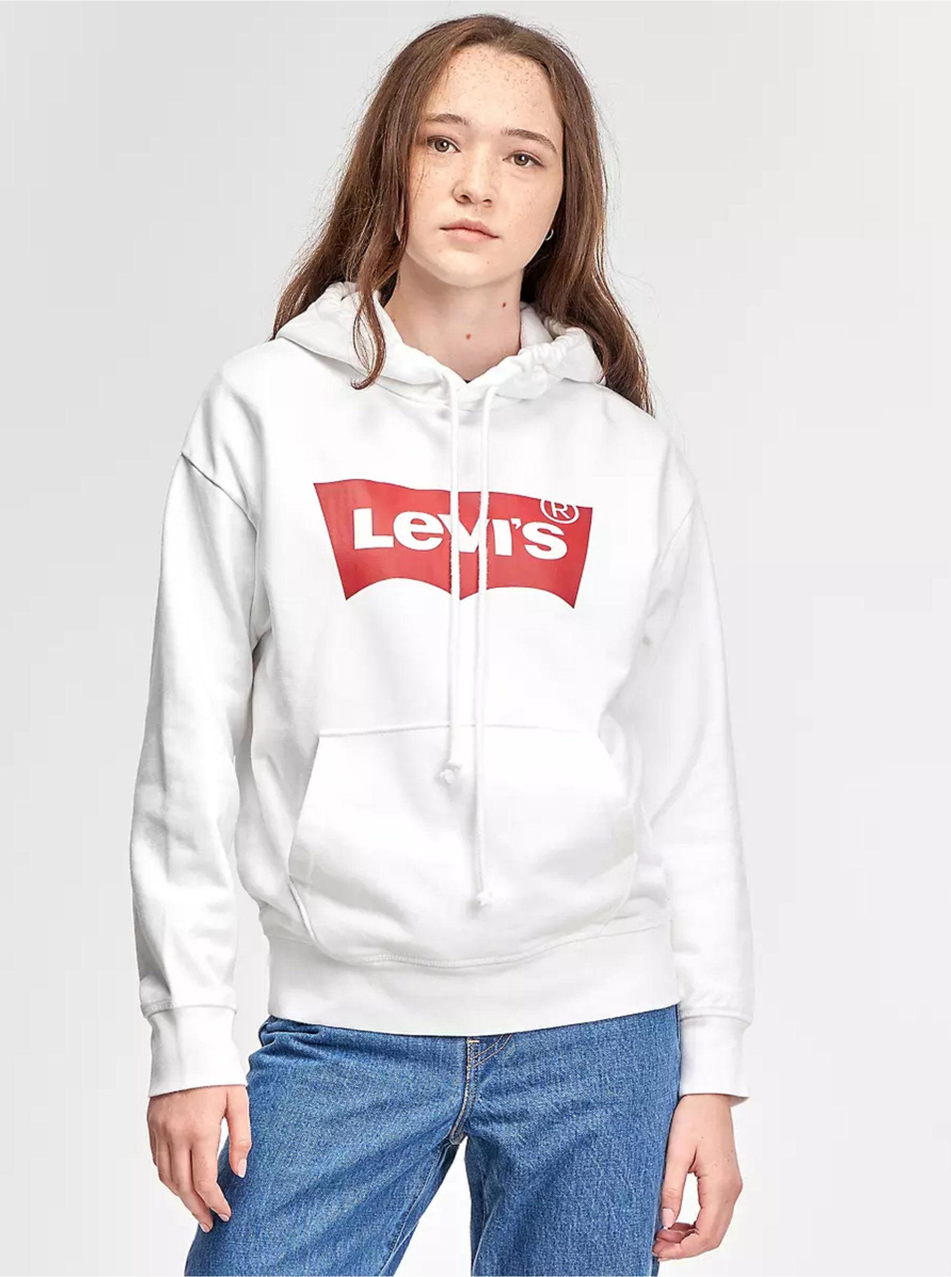 E-shop Bílá dámská mikina s kapucí Levi's®
