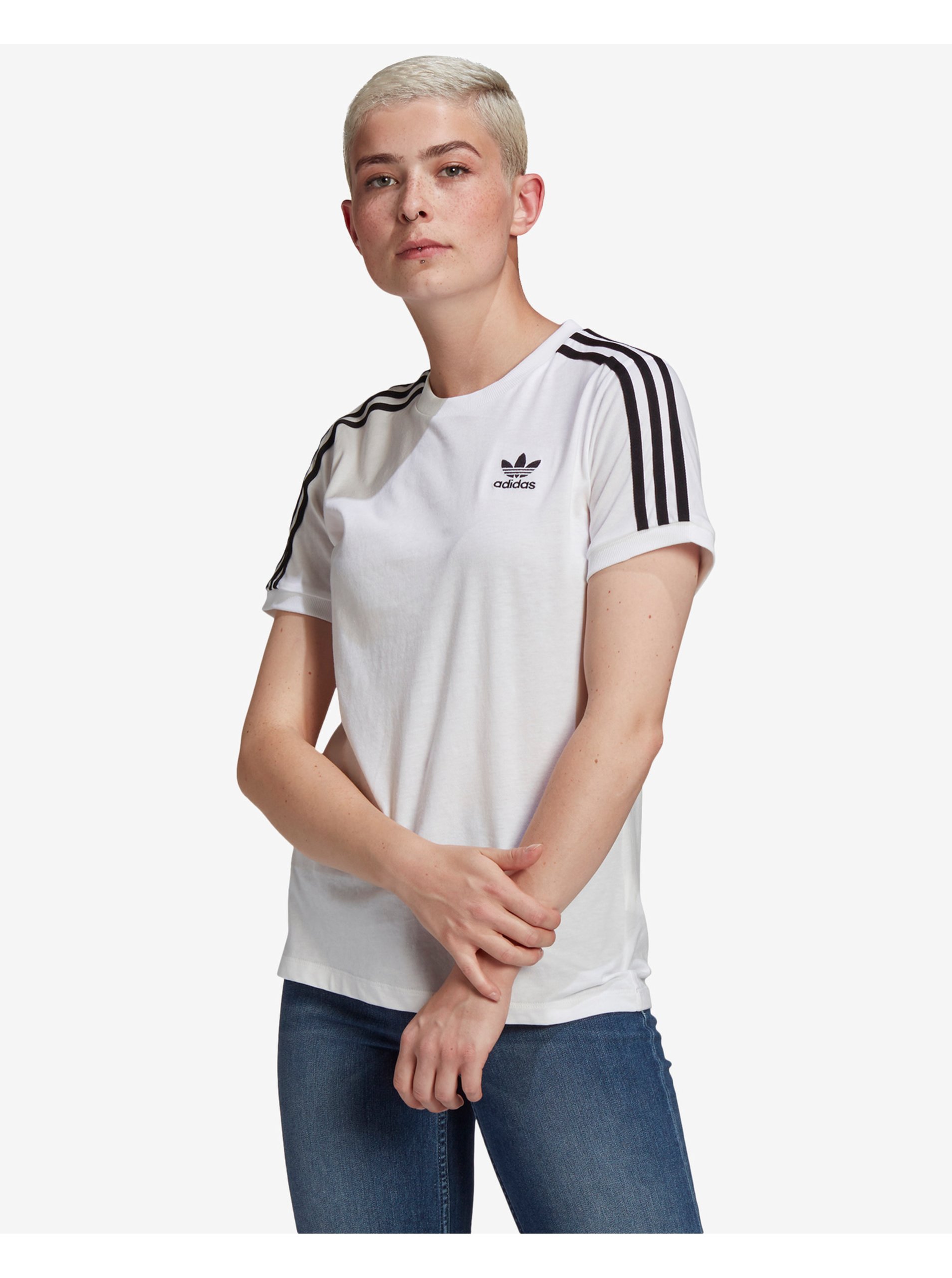 Lacno Biele dámske tričko adidas Originals