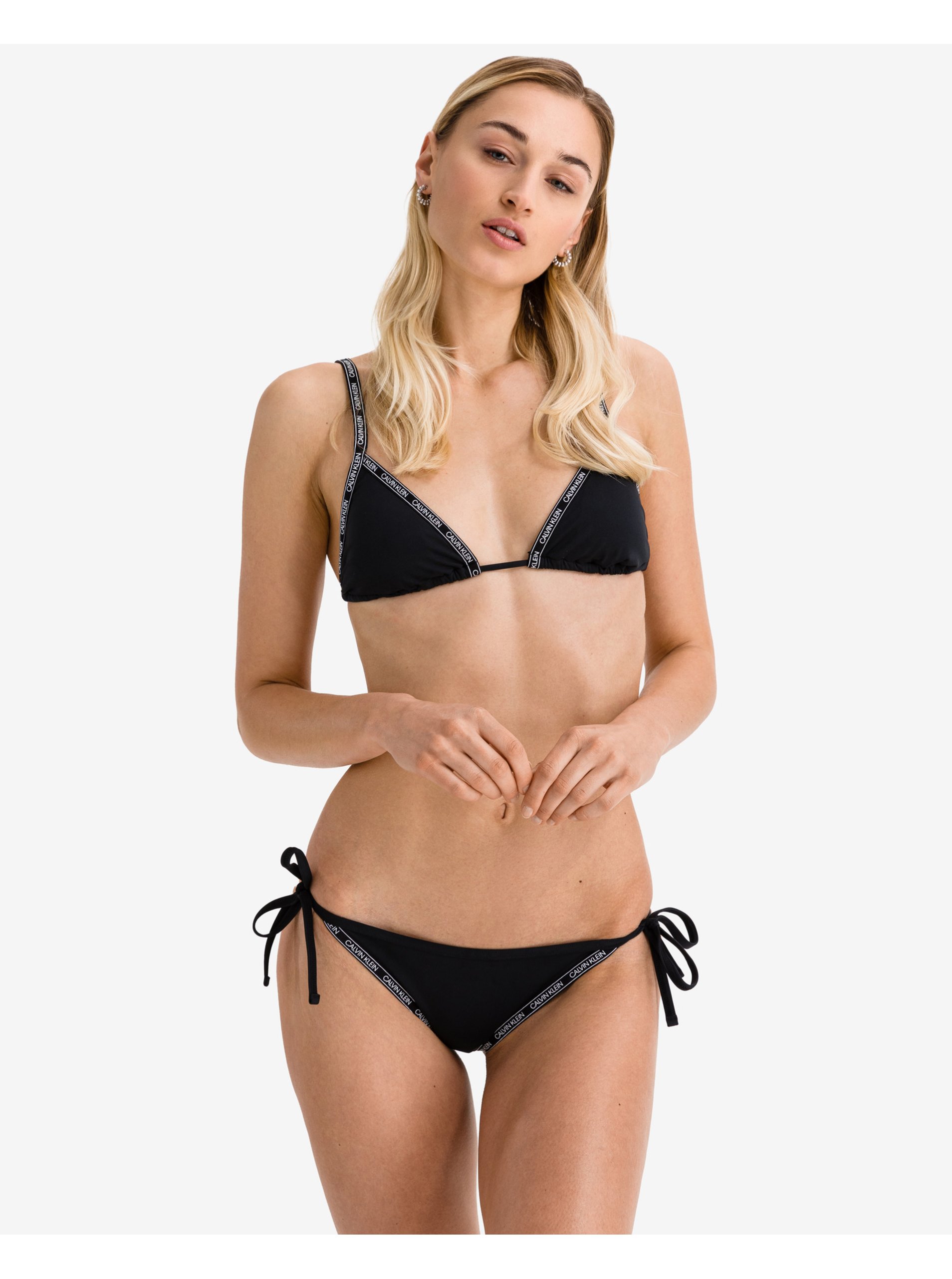 Levně Černý dámský horní díl plavek Calvin Klein Underwear