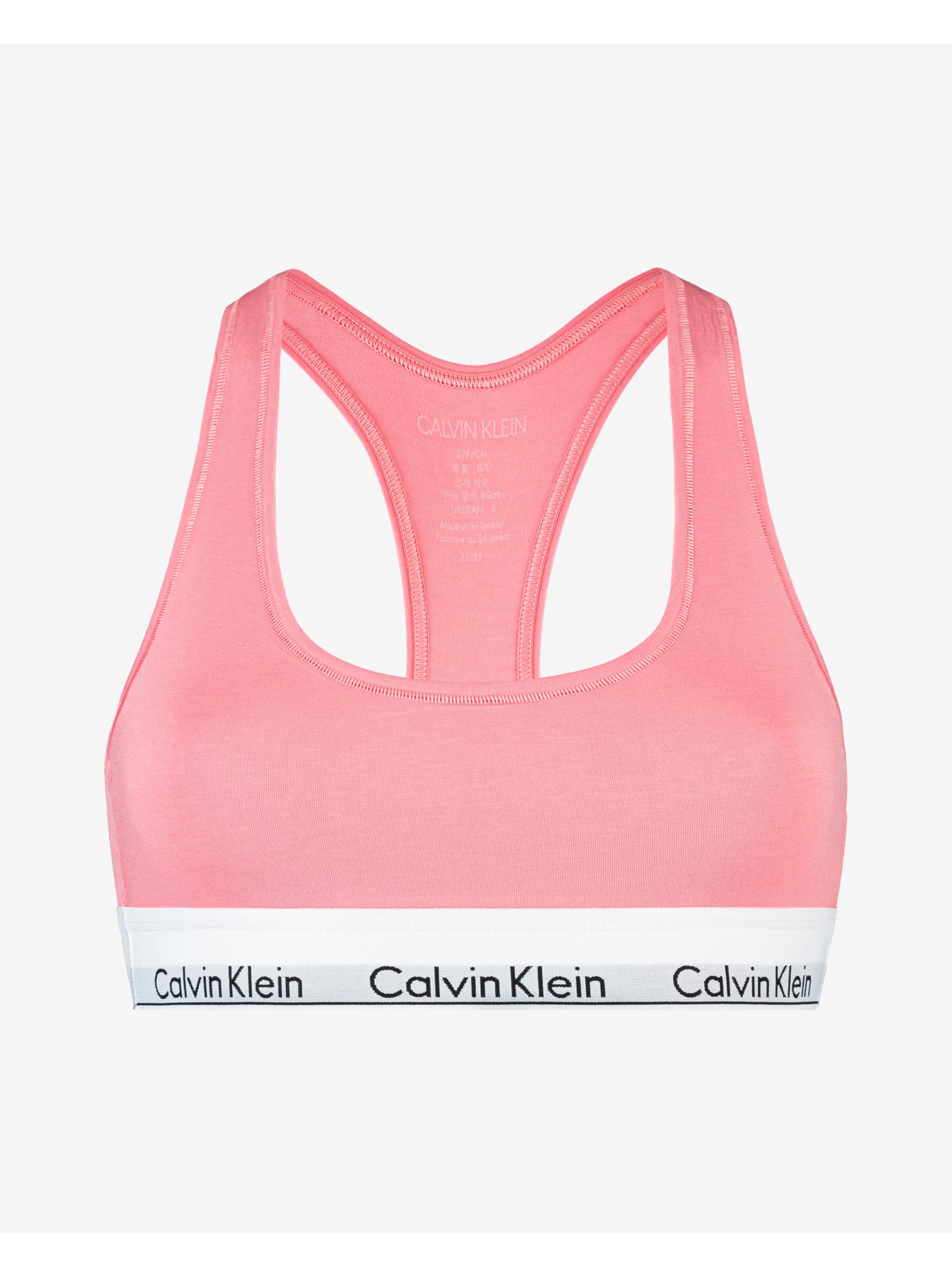 Levně Růžová sportovní podprsenka Calvin Klein Underwear
