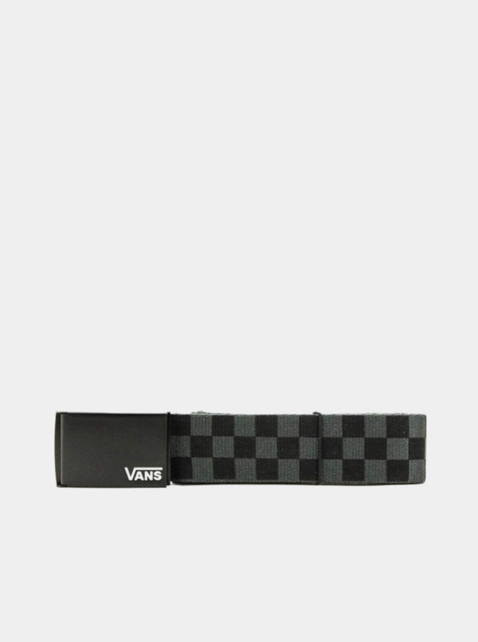 Levně Černo-šedý pánský vzorovaný pásek VANS Deppster II