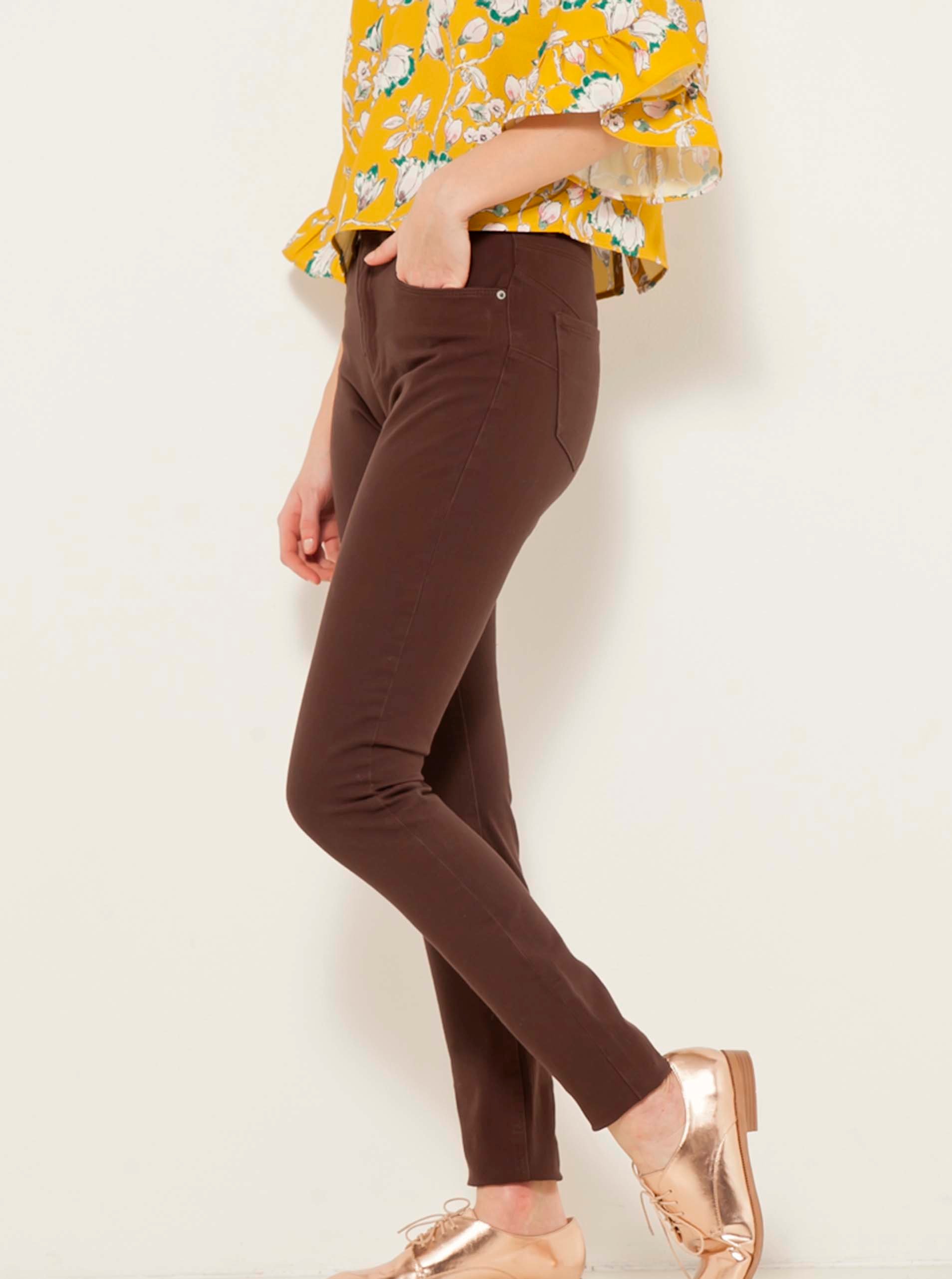 E-shop Nohavice pre ženy CAMAIEU - hnedá