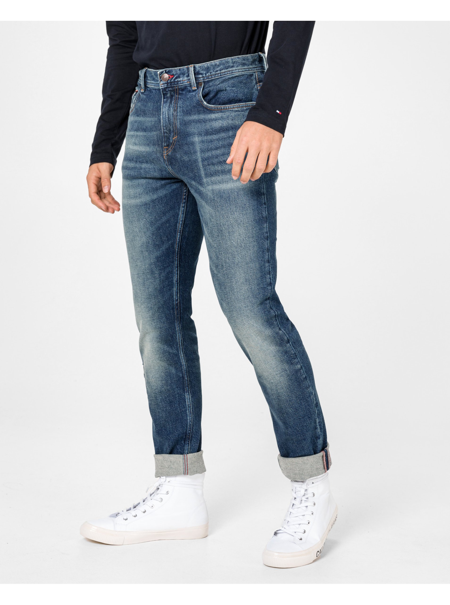 E-shop Modré pánské džíny Tommy Hilfiger Houston