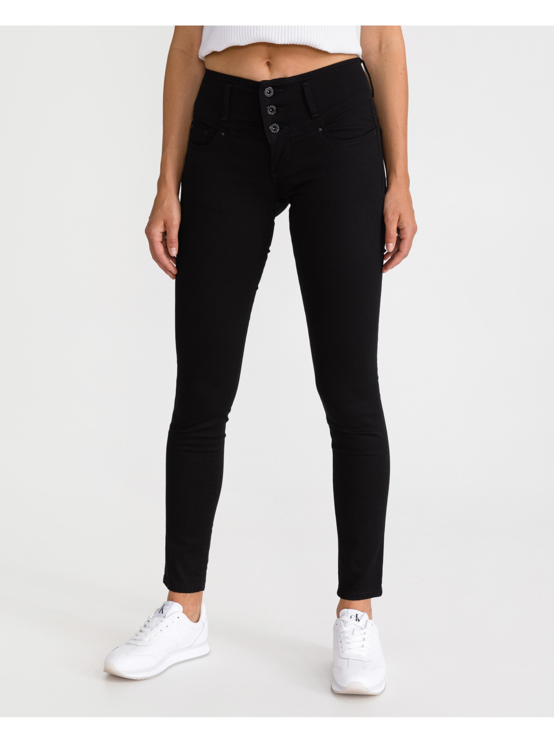 E-shop Černé dámské skinny fit džíny Salsa Jeans