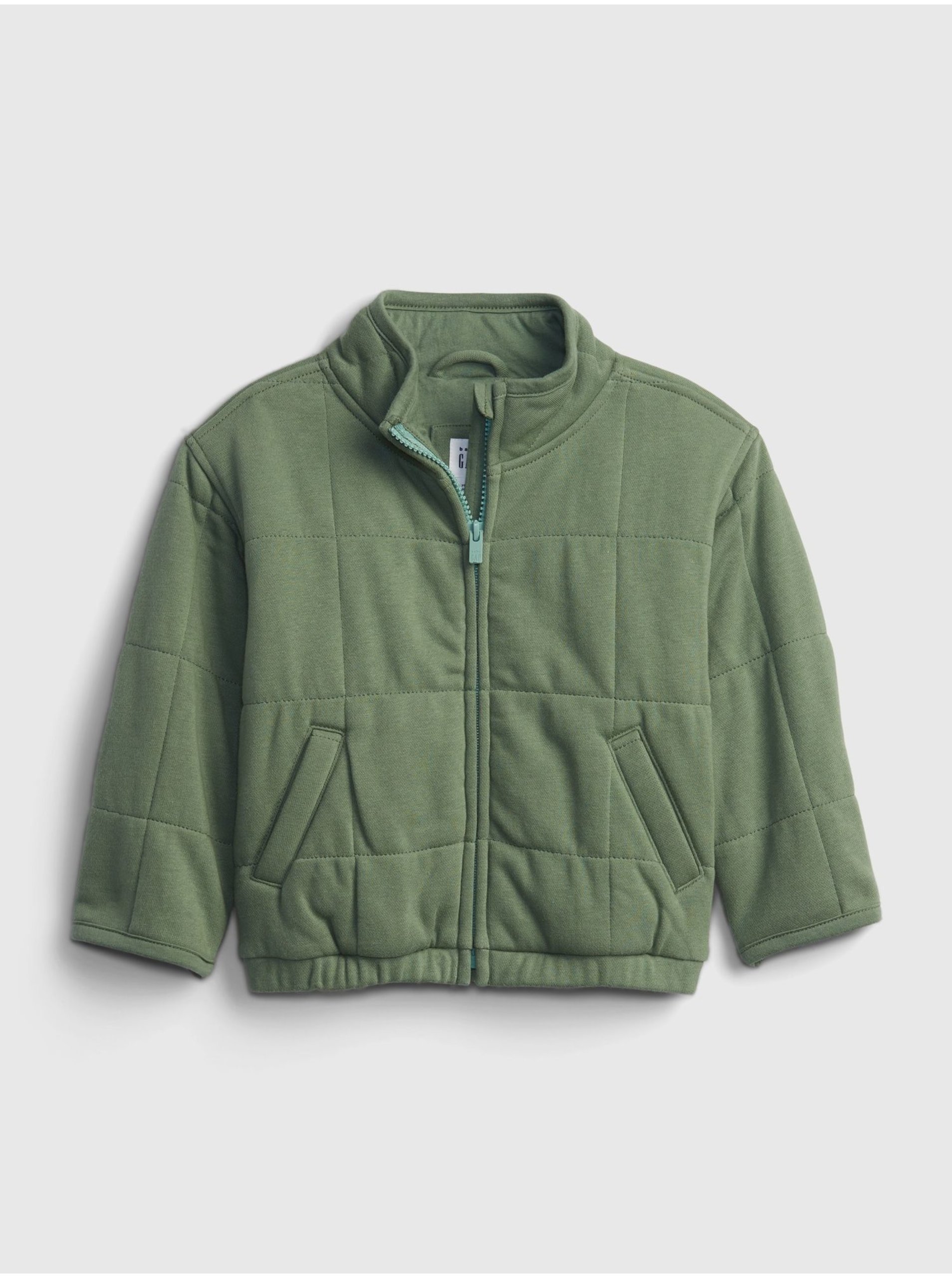 Levně Zelená holčičí bunda quilted jacket