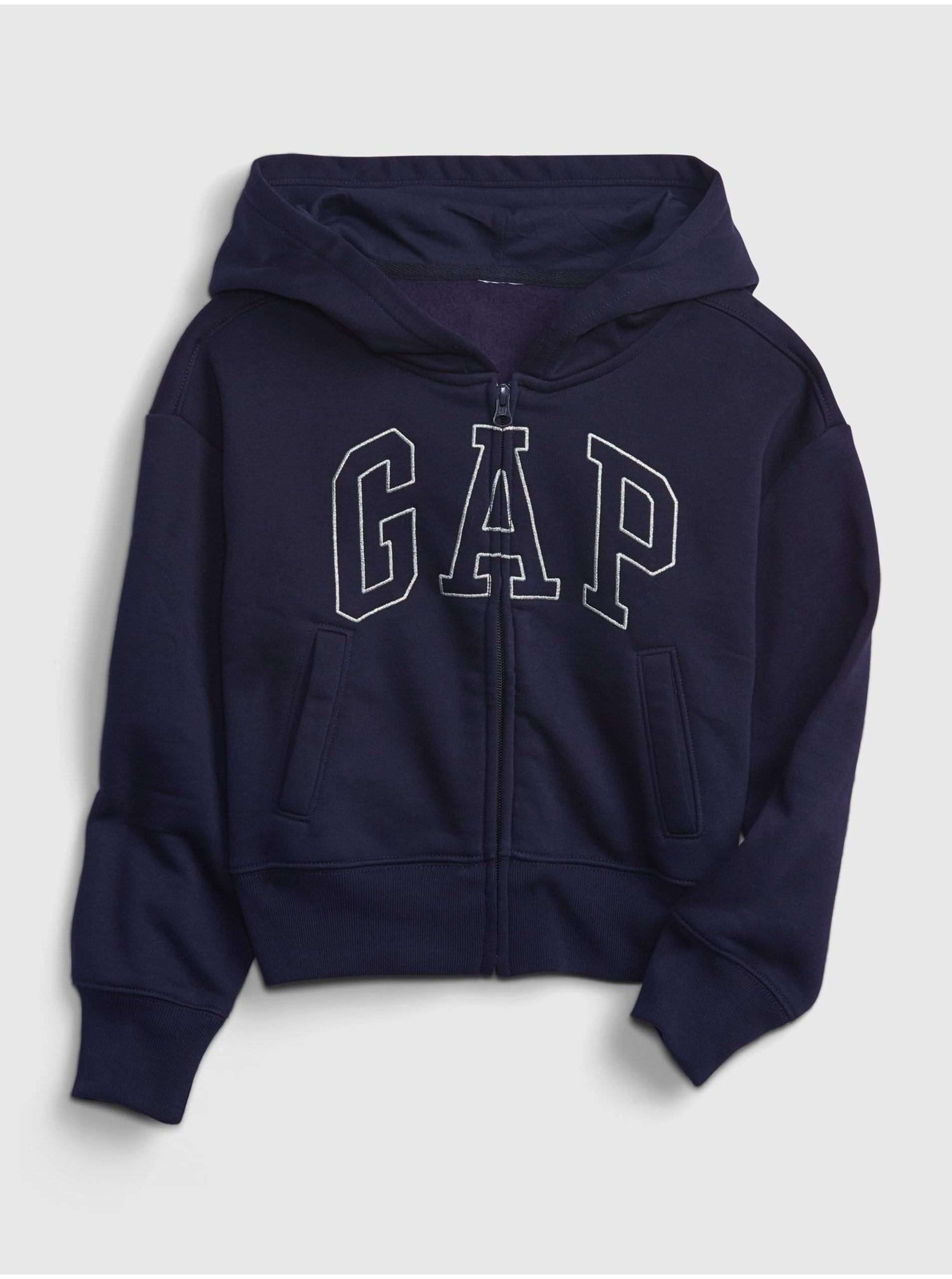 Levně Modrá holčičí mikina GAP Logo hoodie