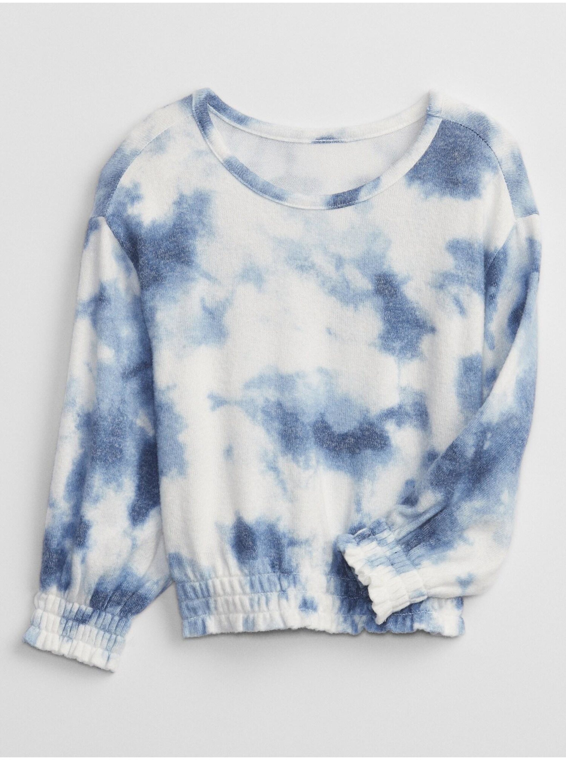 E-shop Modrá holčičí mikina tie-dye snit smck top