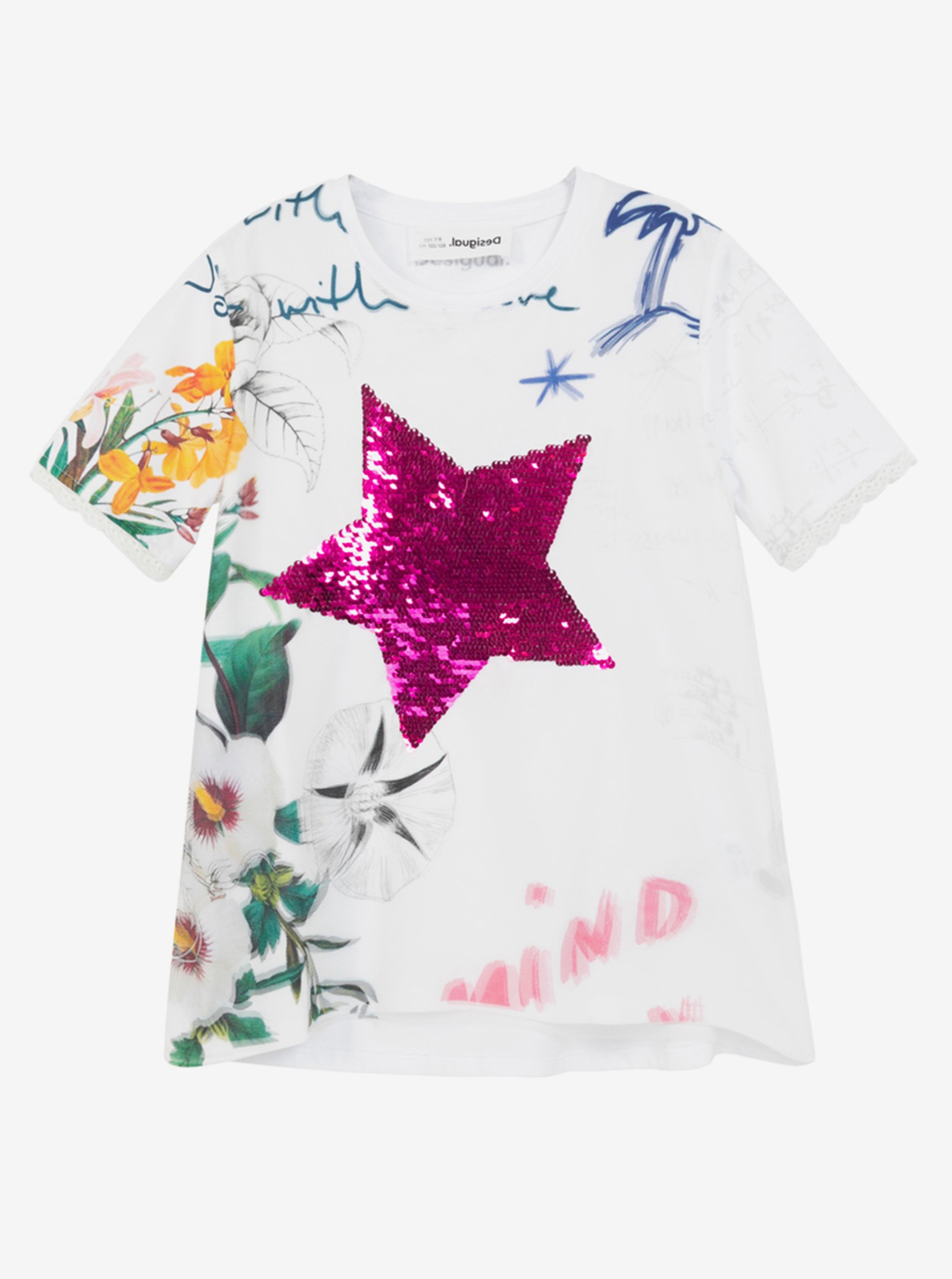 E-shop Desigual biele dievčenské tričko TS Amparo