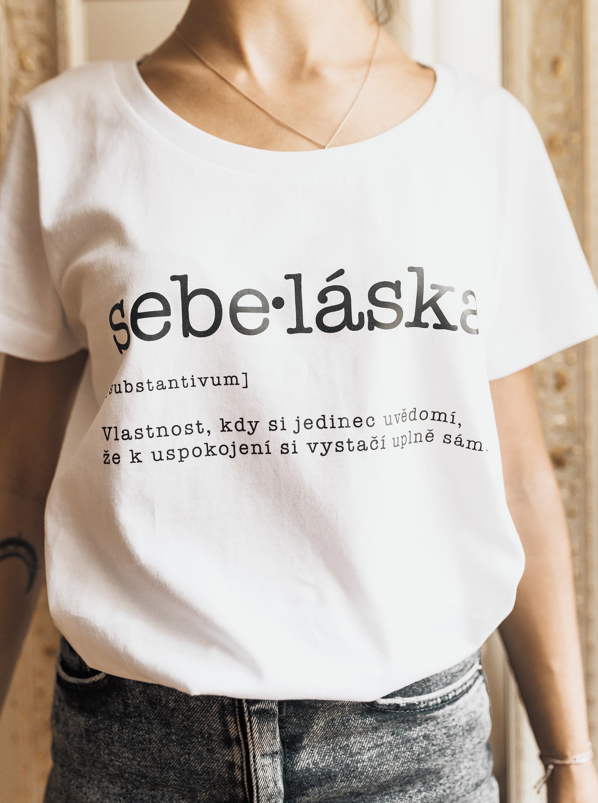 Lacno Biele dámske tričko ZOOT Original Sebe:láska