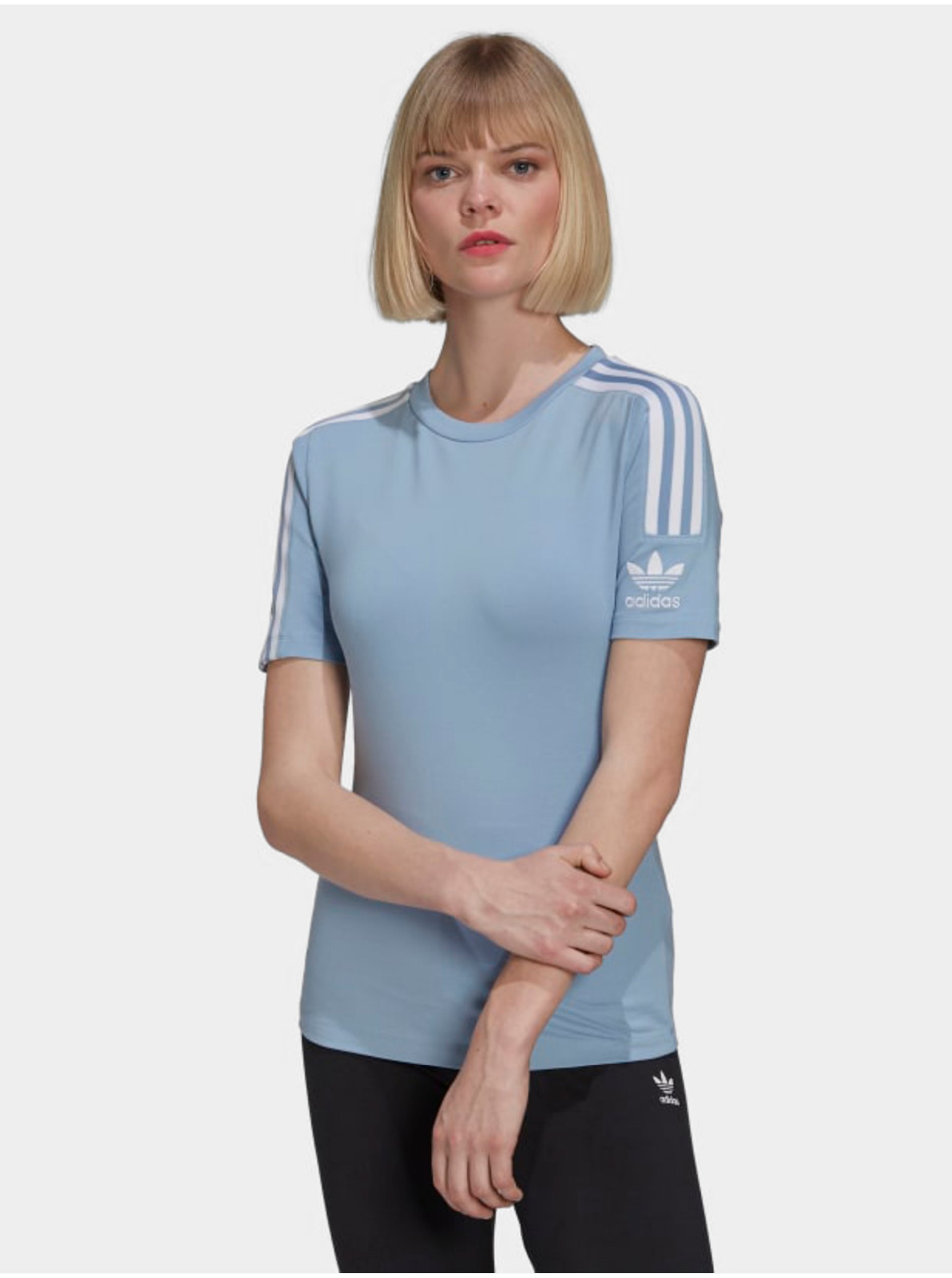 Lacno Tričká s krátkym rukávom pre ženy adidas Originals - modrá