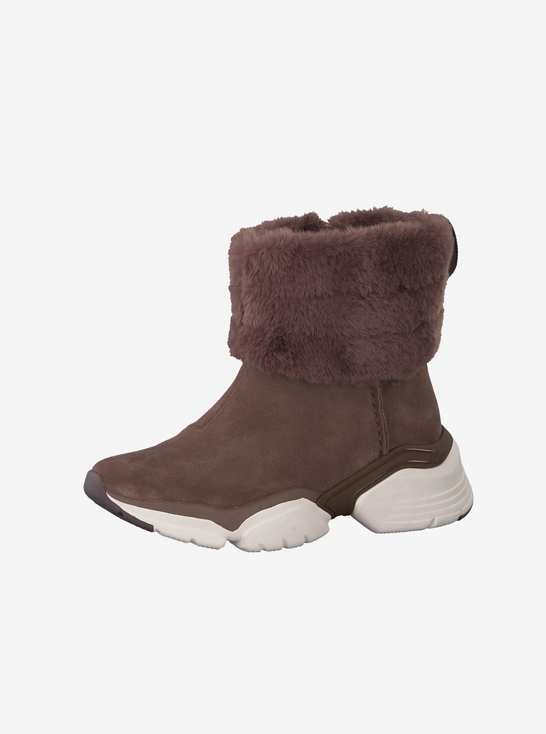 E-shop Vínové semišové zimní boty Tamaris