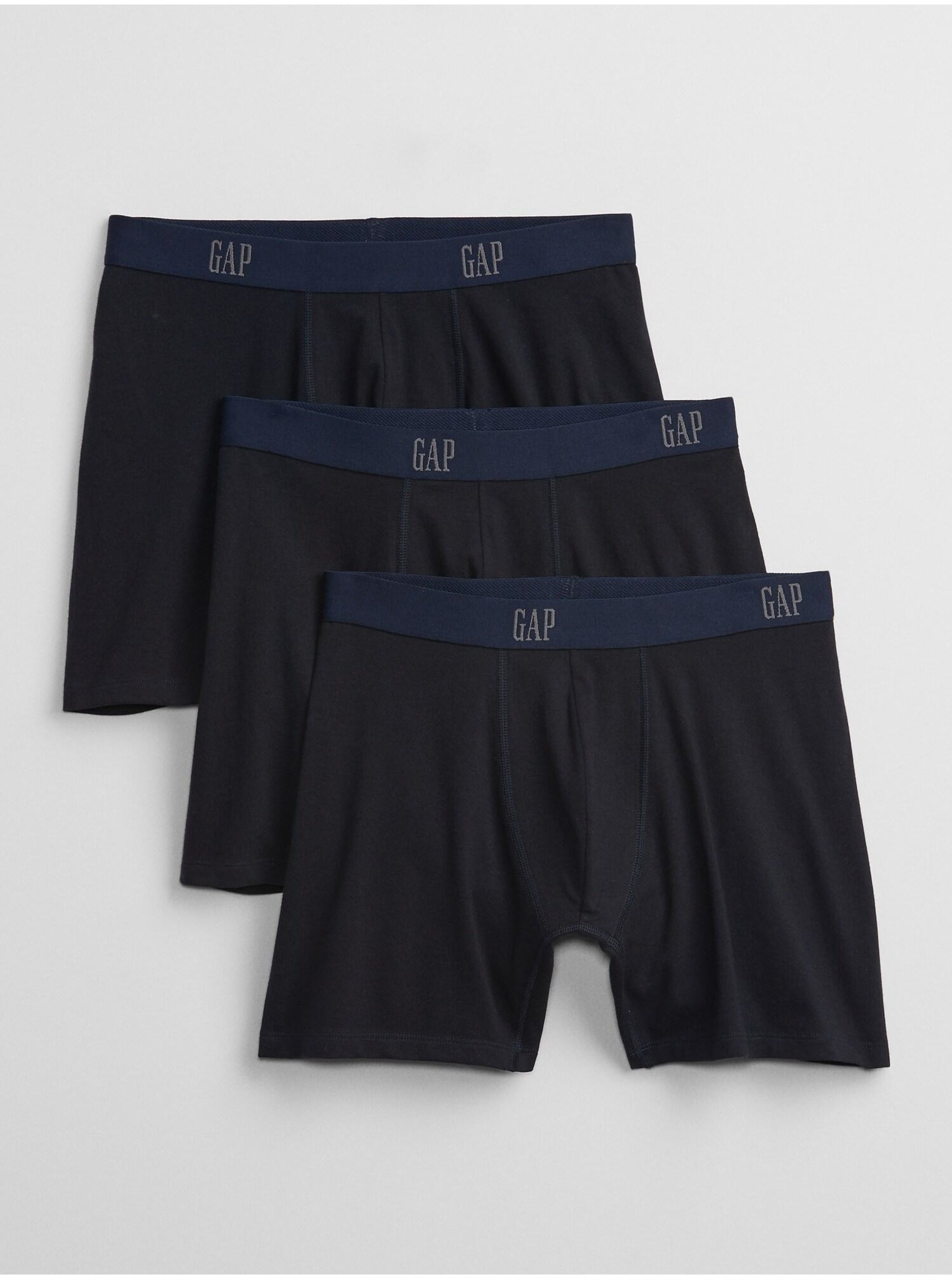 E-shop Modré pánské boxerky GAP Logo boxer briefs, 3ks