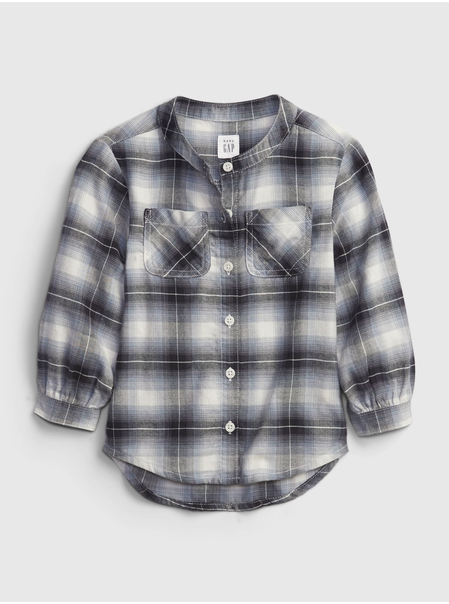 Levně Černá holčičí košile oversized flannel shirt