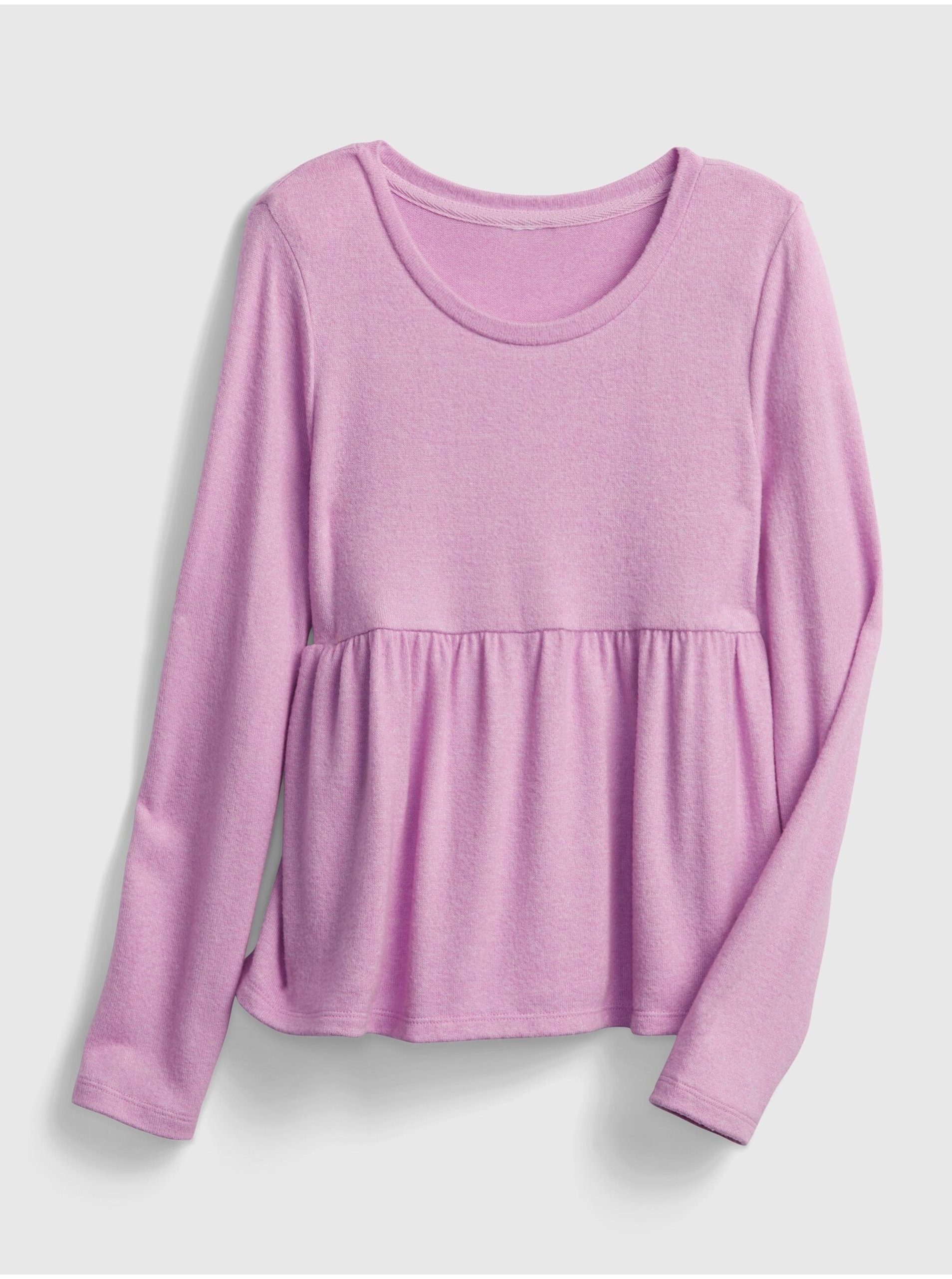 Levně Růžové holčičí tričko snit peplum