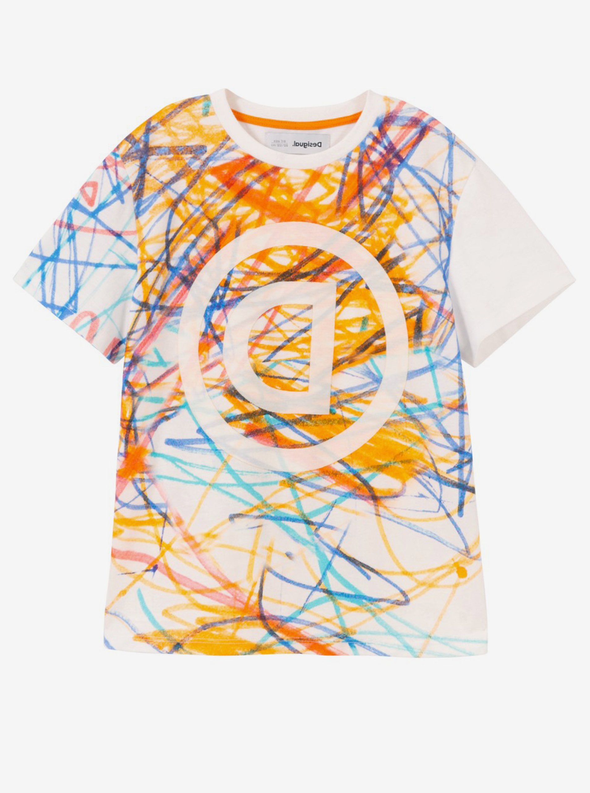 E-shop Bíle vzorované dívčí tričko Desigual TS Liam