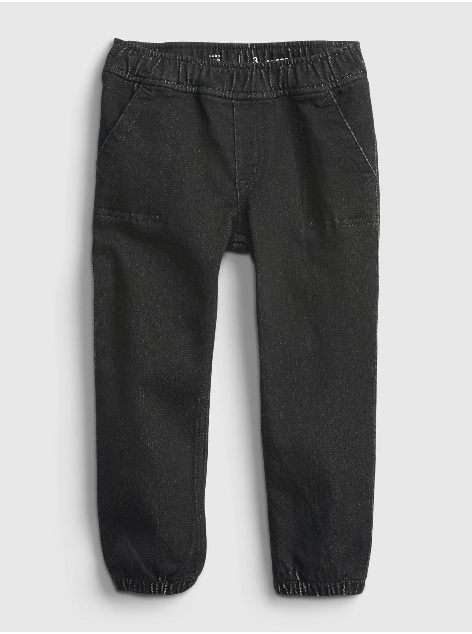 E-shop Černé klučičí džíny na gumu GAP