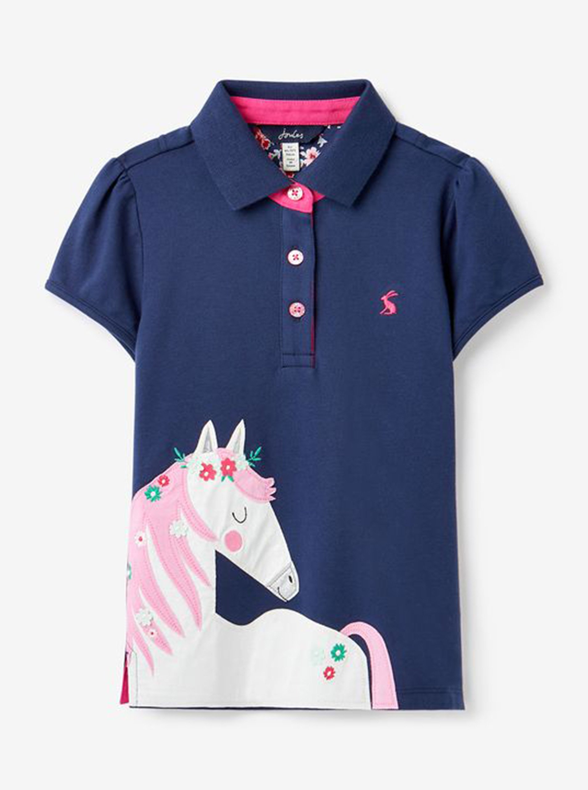 E-shop Tmavě modré holčičí polo tričko Tom Joule