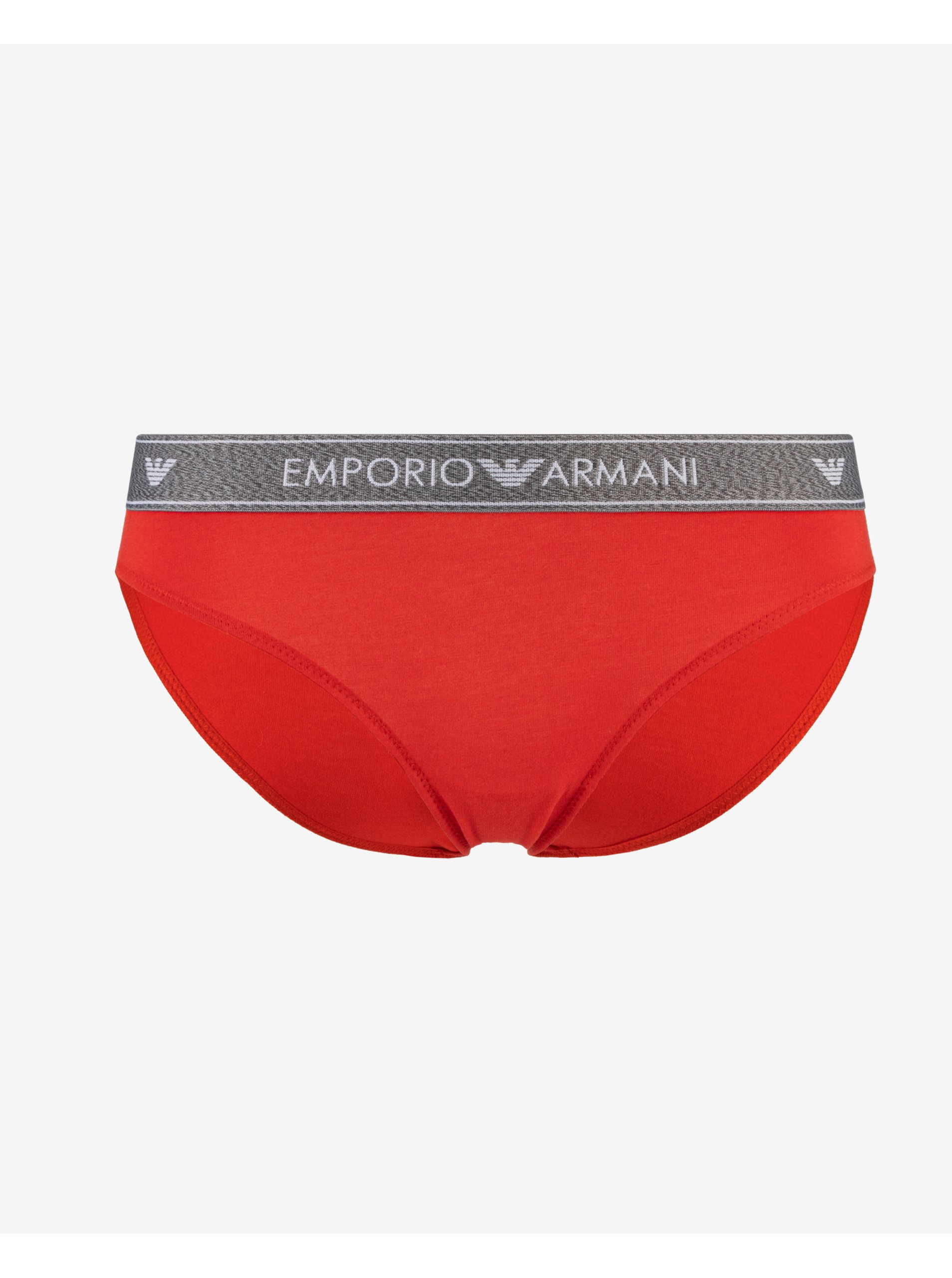Lacno Nohavičky pre ženy Emporio Armani - červená, oranžová