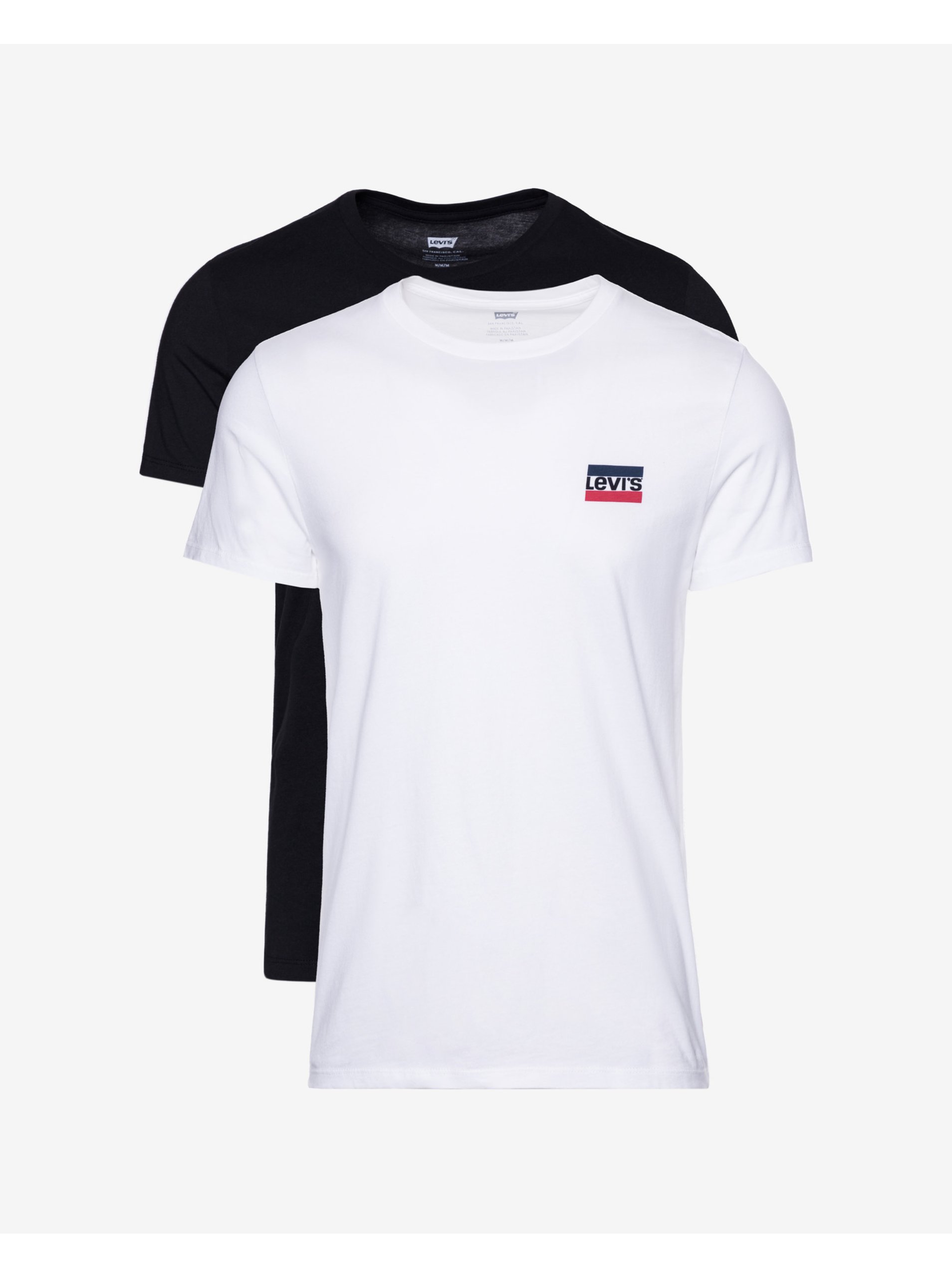 Lacno Súprava dvoch pánskych tričiek v bielej a čiernej farbe Levi's®