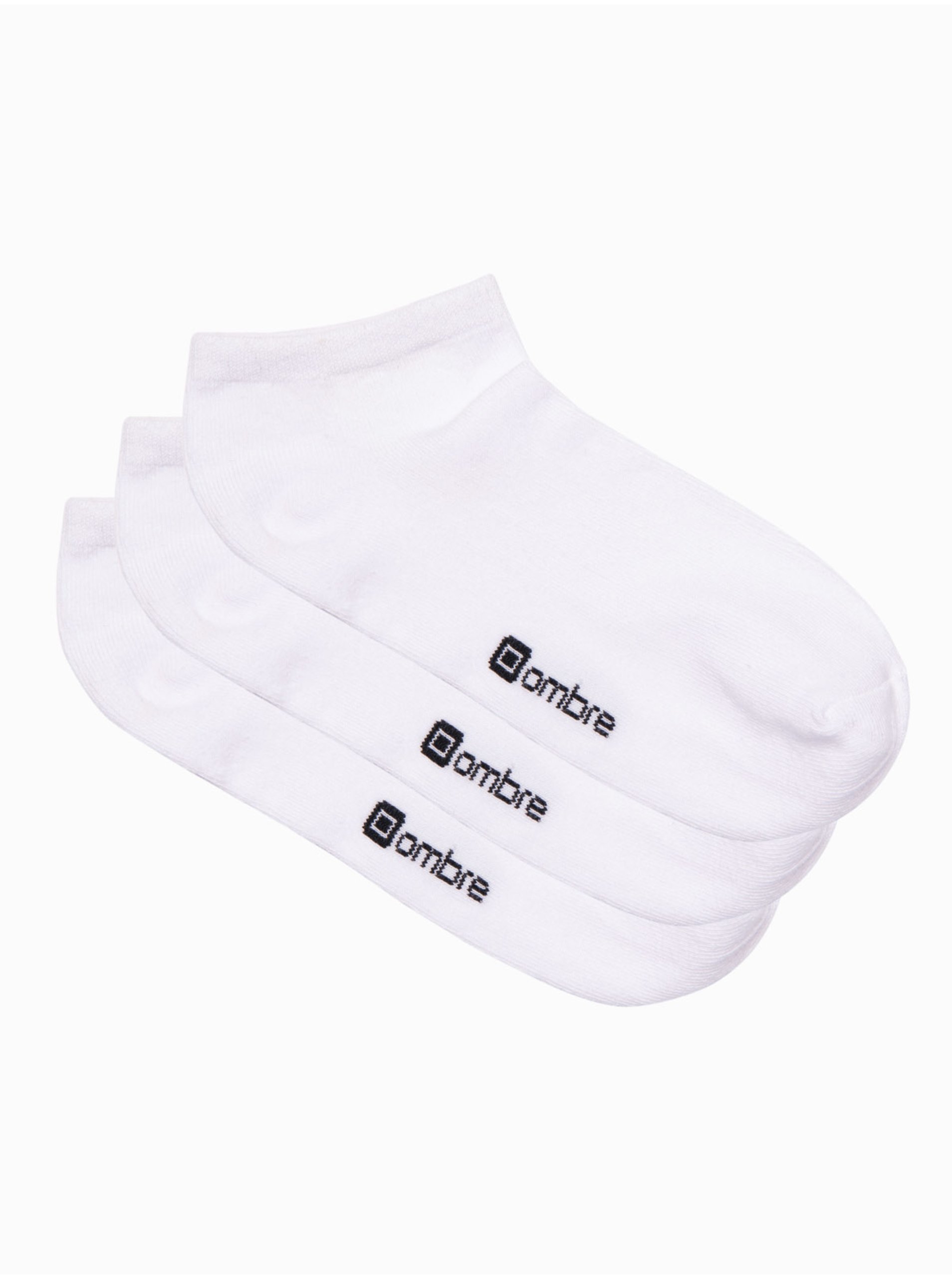 Levně Bílé pánské ponožky -3pack Ombre Clothing U154
