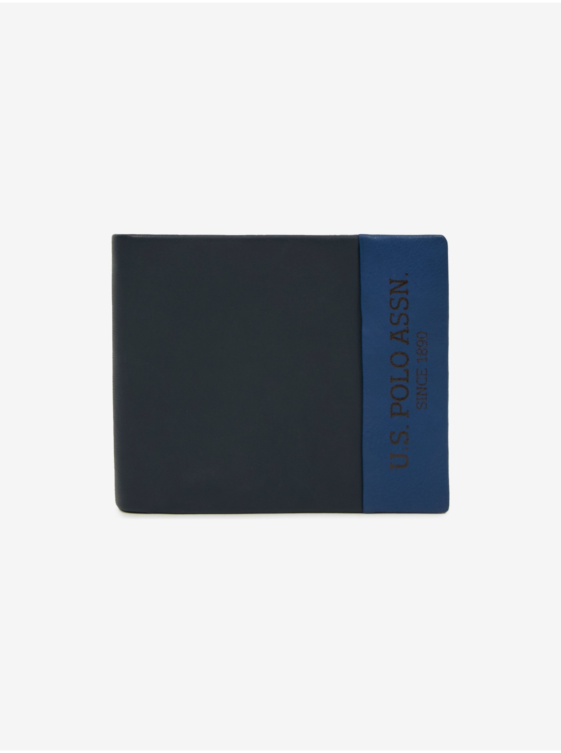 Levně Tmavě modrá pánská kožená peněženka U.S. Polo Assn