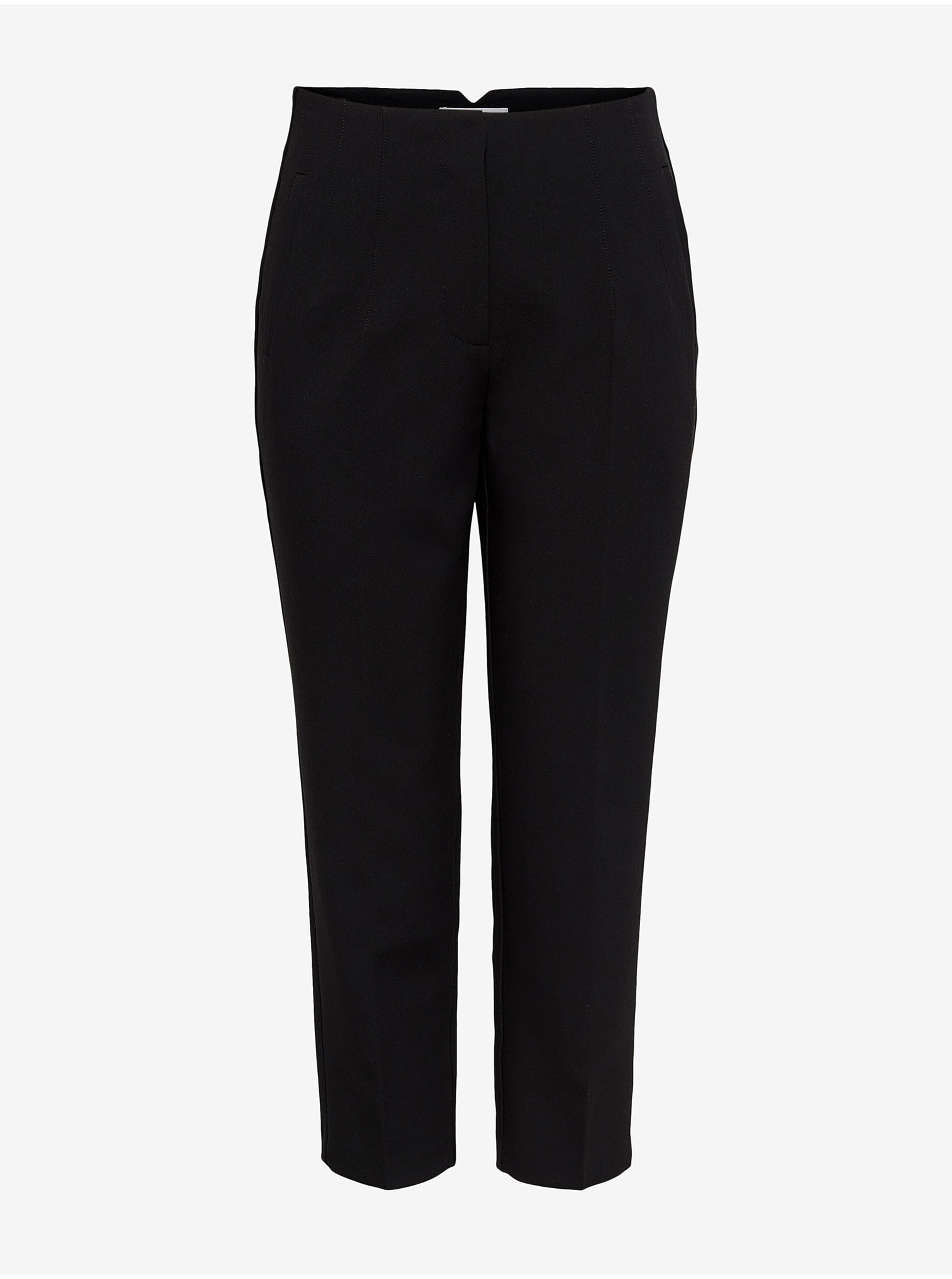 E-shop Černé zkrácené straight fit kalhoty ONLY Yasmine