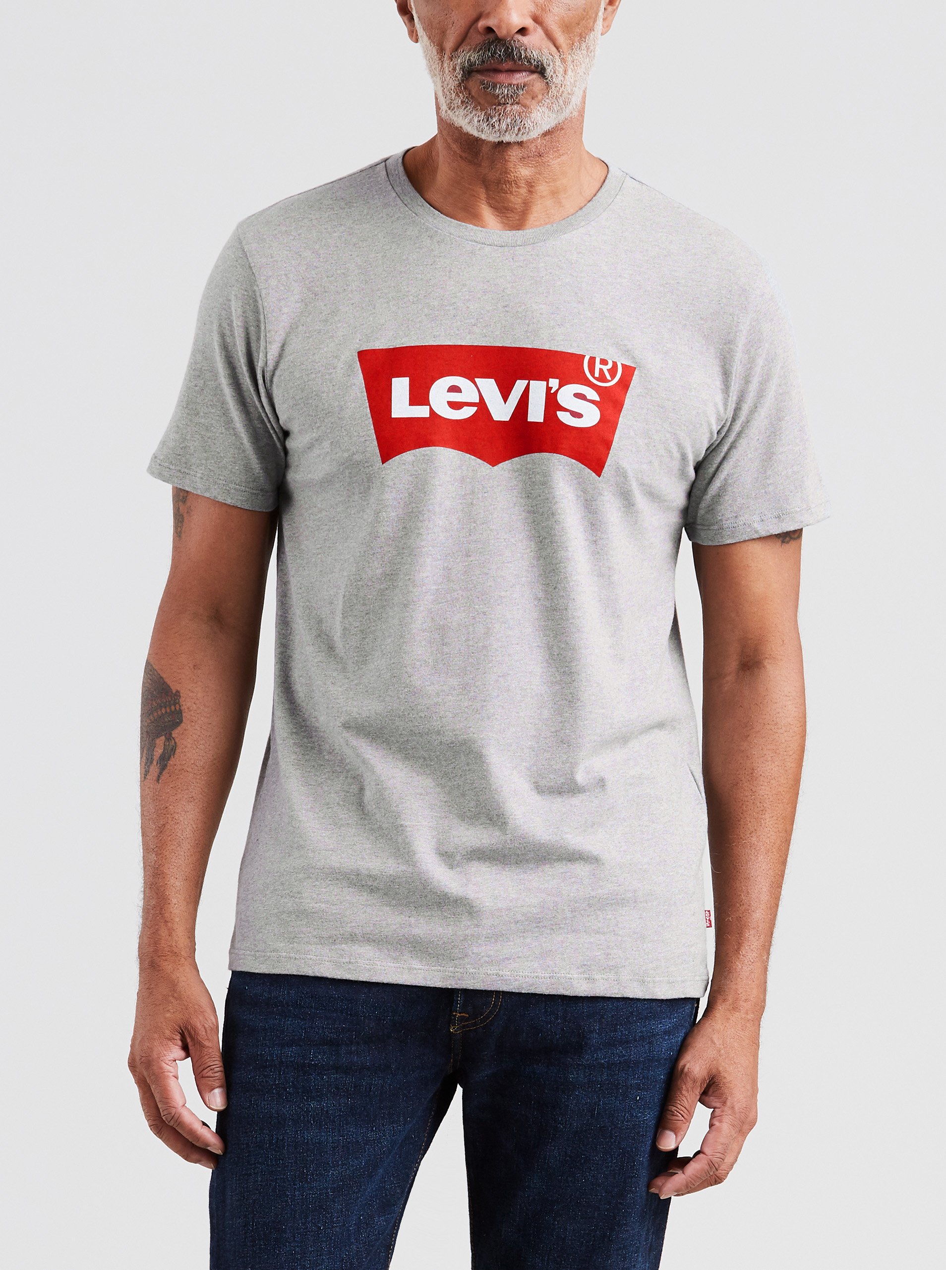 E-shop Sivé pánske tričko s potlačou Levi's®