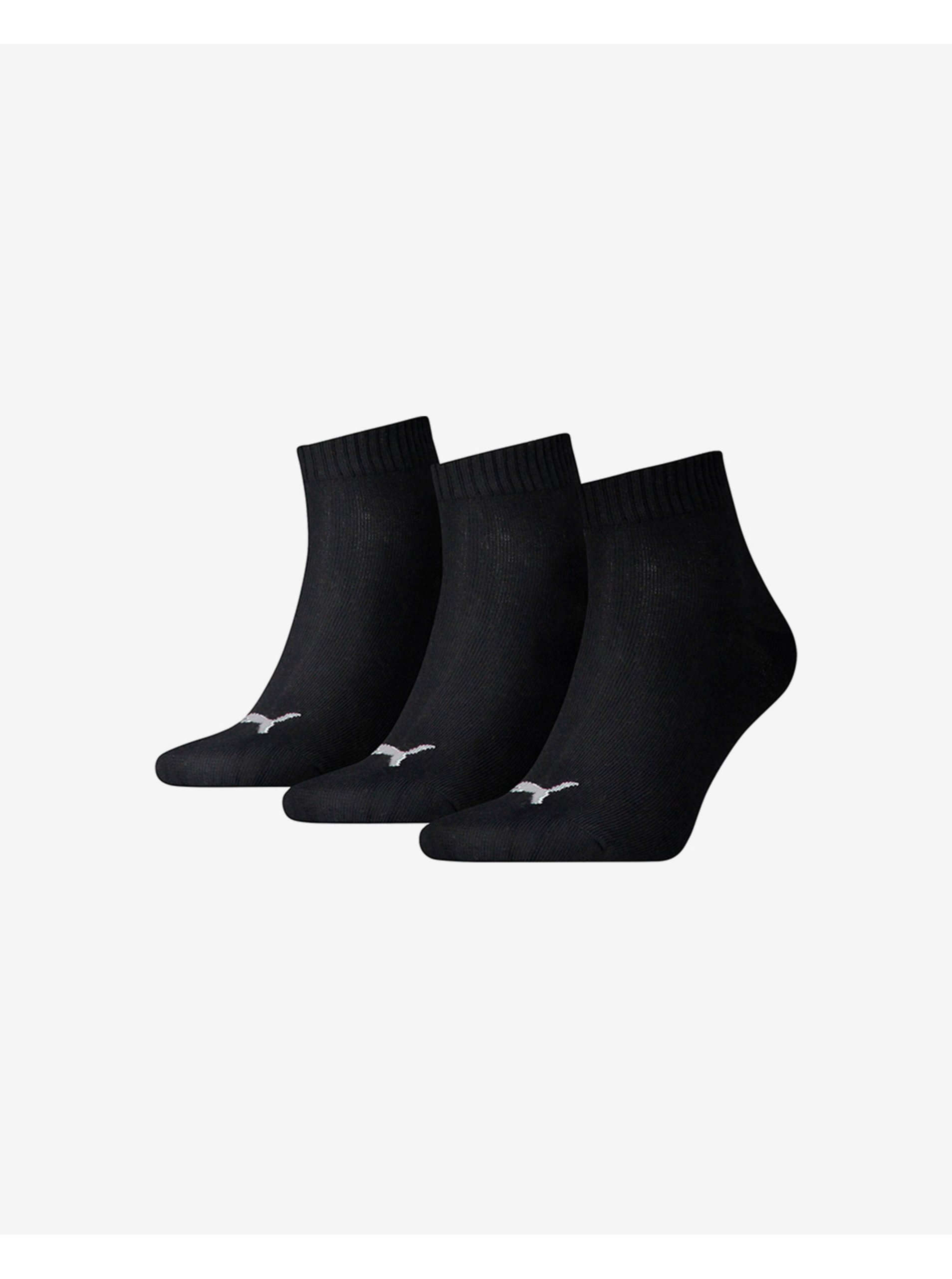 Lacno Sada troch párov ponožiek v čiernej farbe Puma
