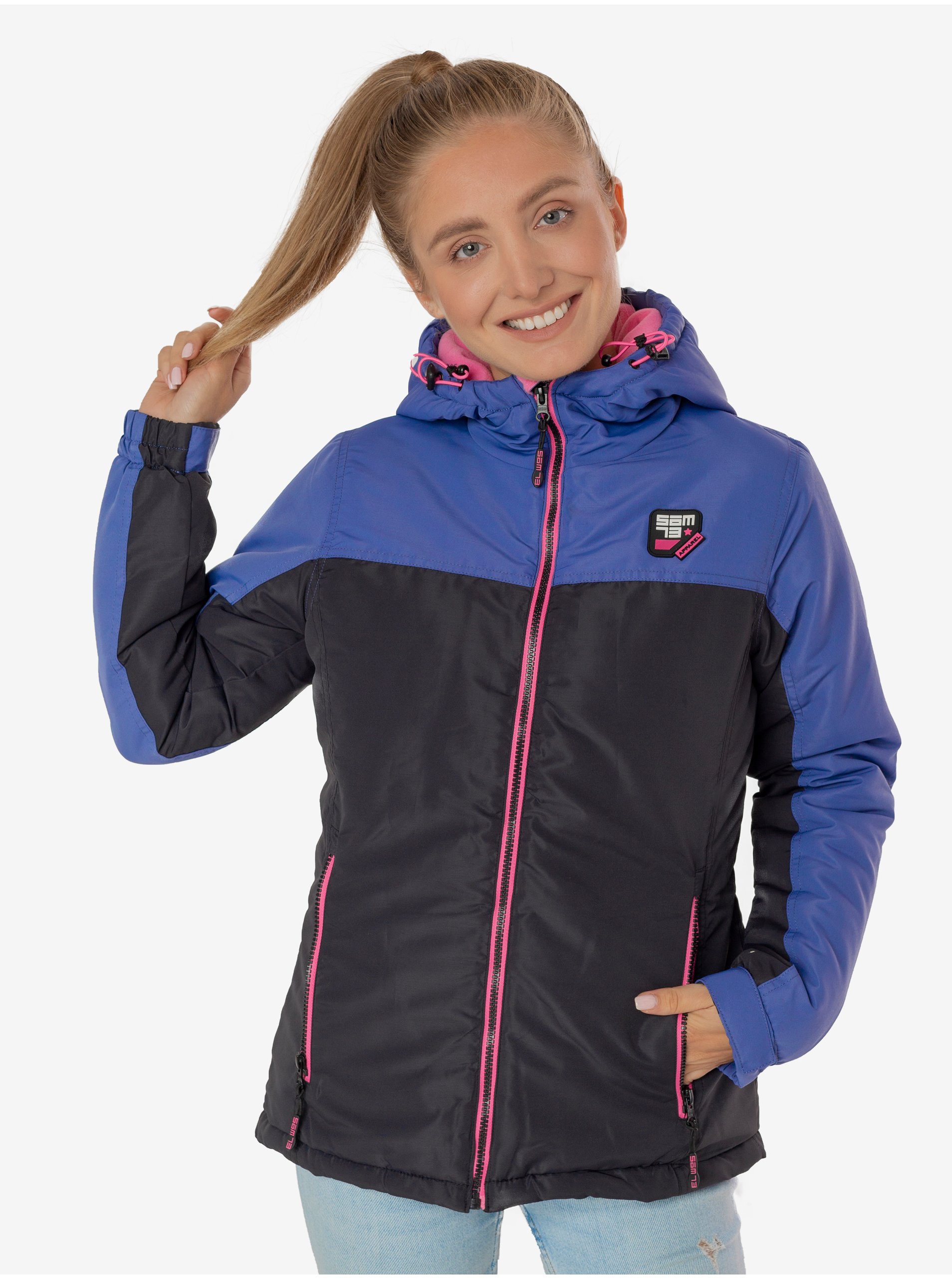 E-shop Tmavě modrá dámská zimní bunda SAM 73
