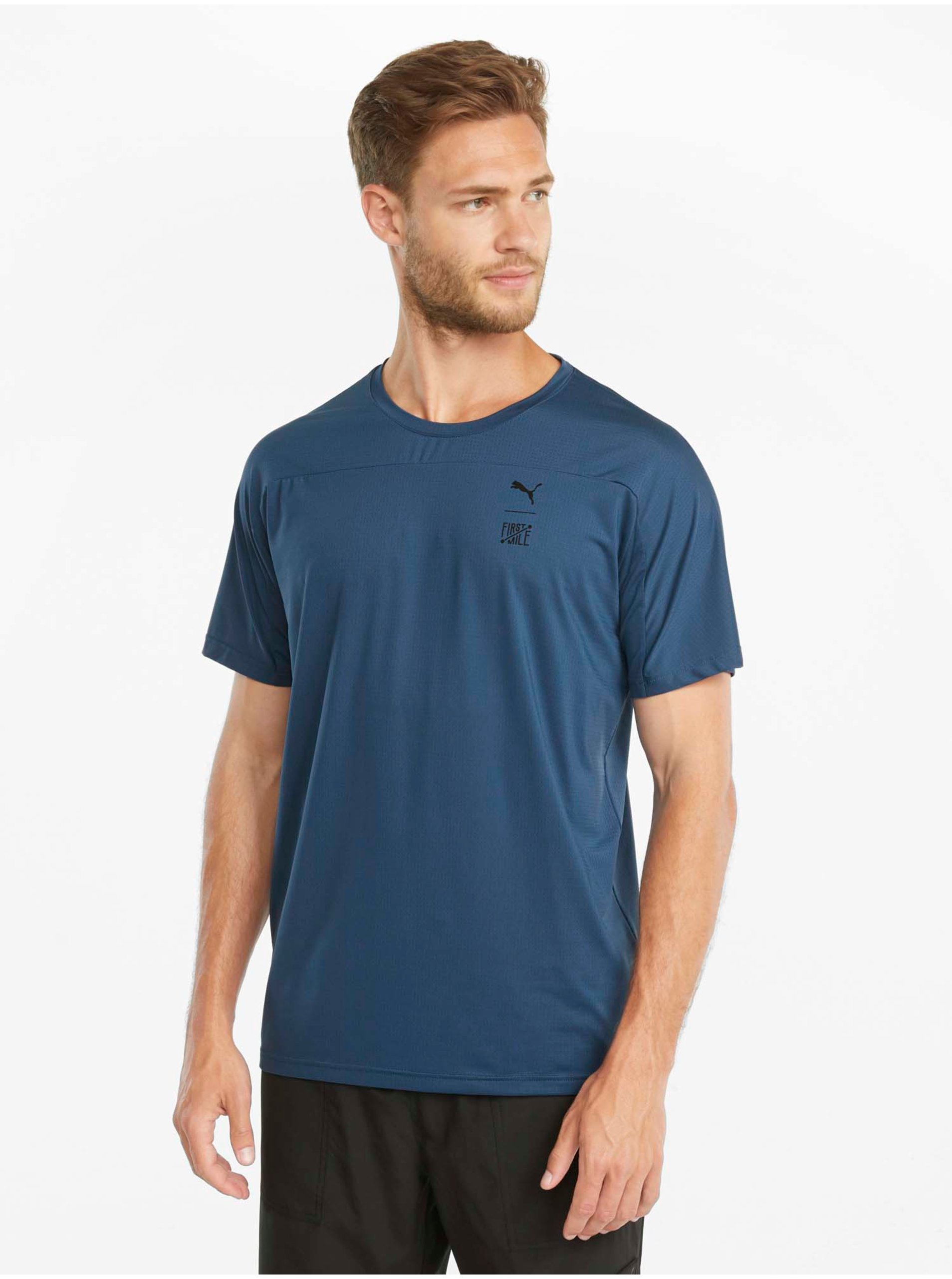 E-shop Tmavě modré pánské tričko Puma Train First Mile Tee