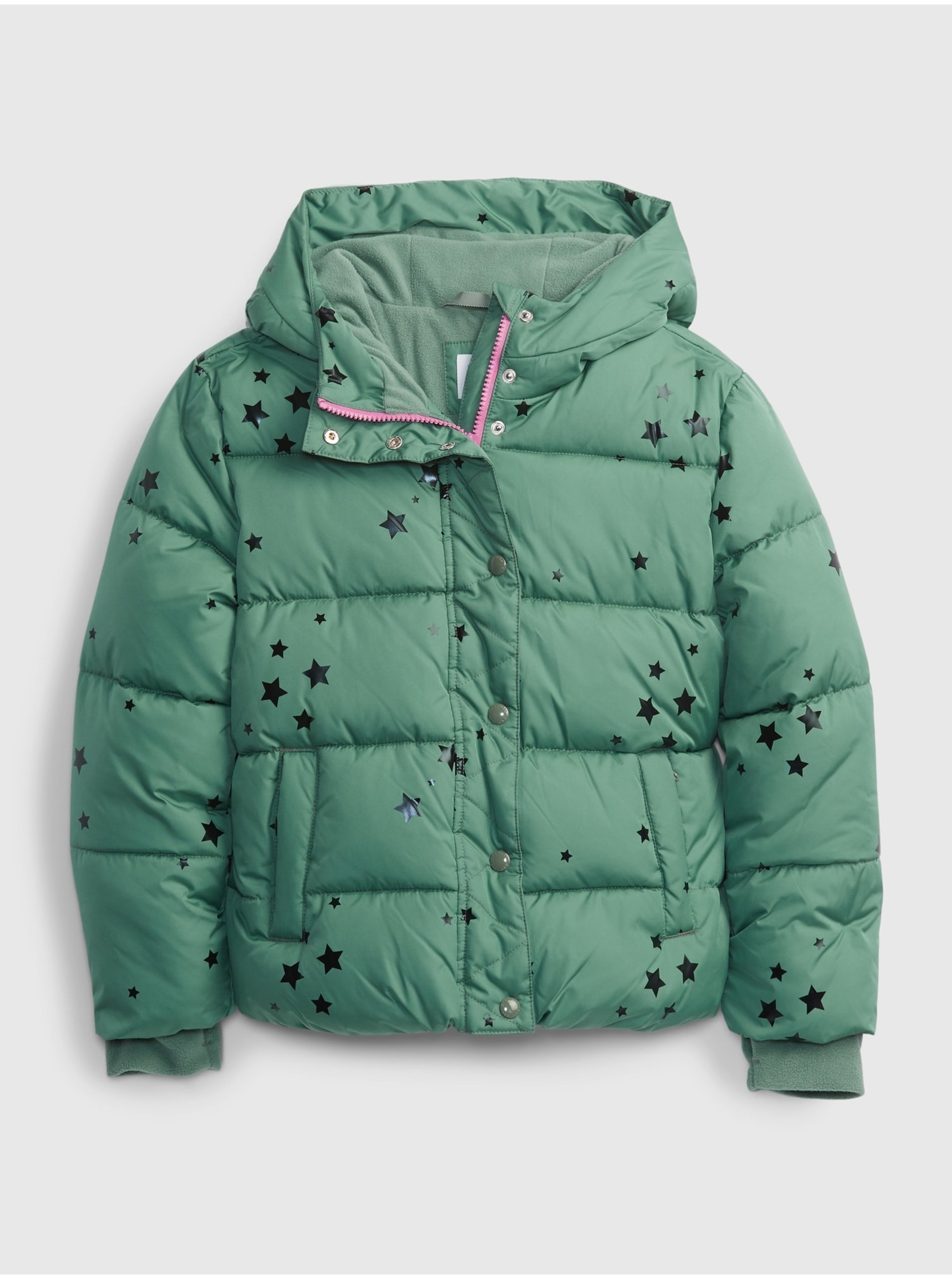 E-shop Zelená holčičí bunda prošívaná zimní GAP