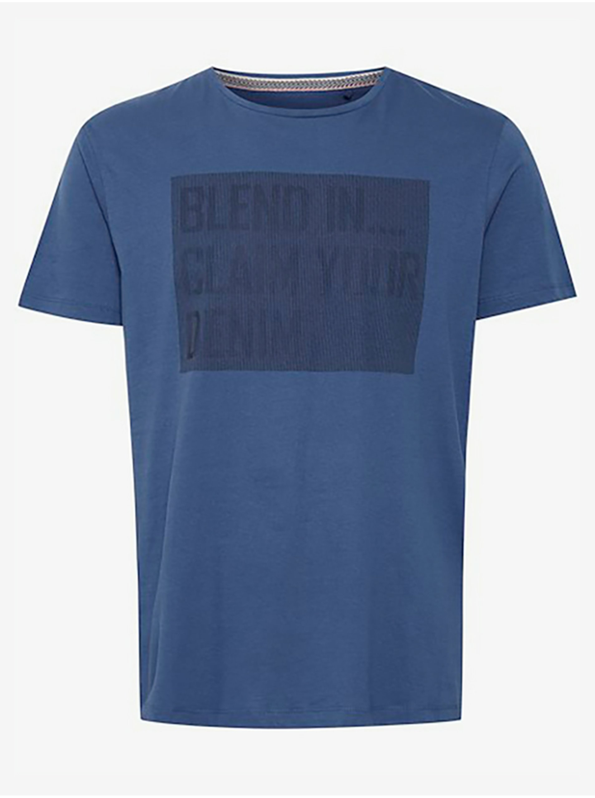 Lacno Modré pánske triko s potlačou Blend