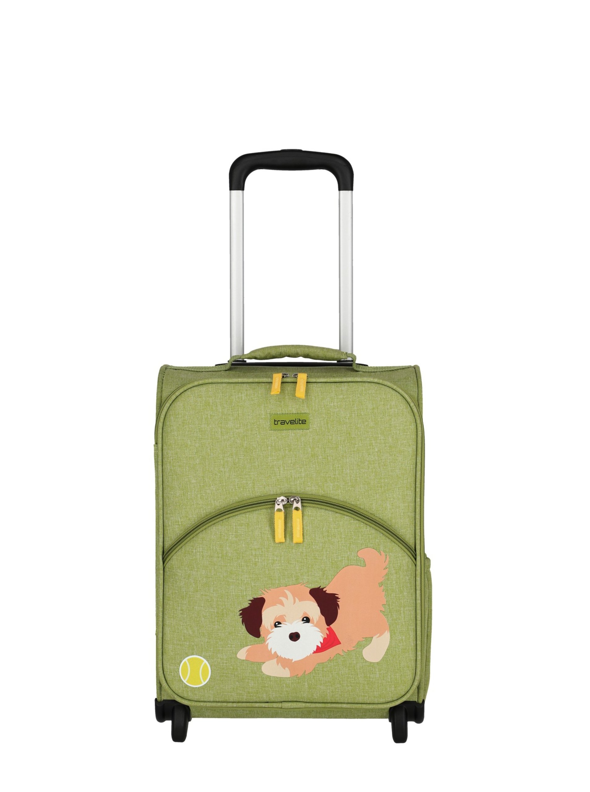 Levně Zelený dětský kufr Travelite Youngster 2w Dog