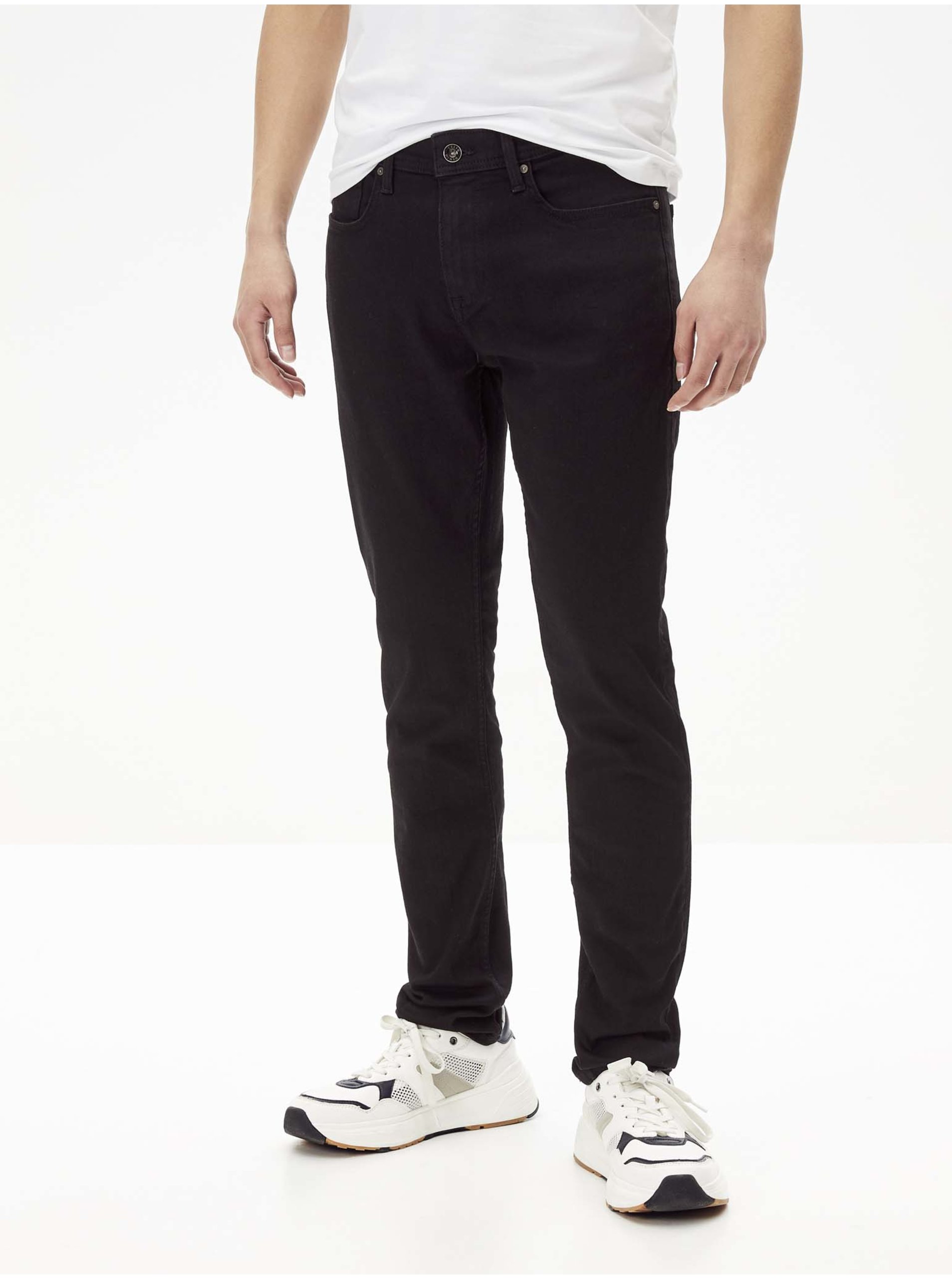 Lacno Černé pánské džínové kalhoty Celio Nowoir