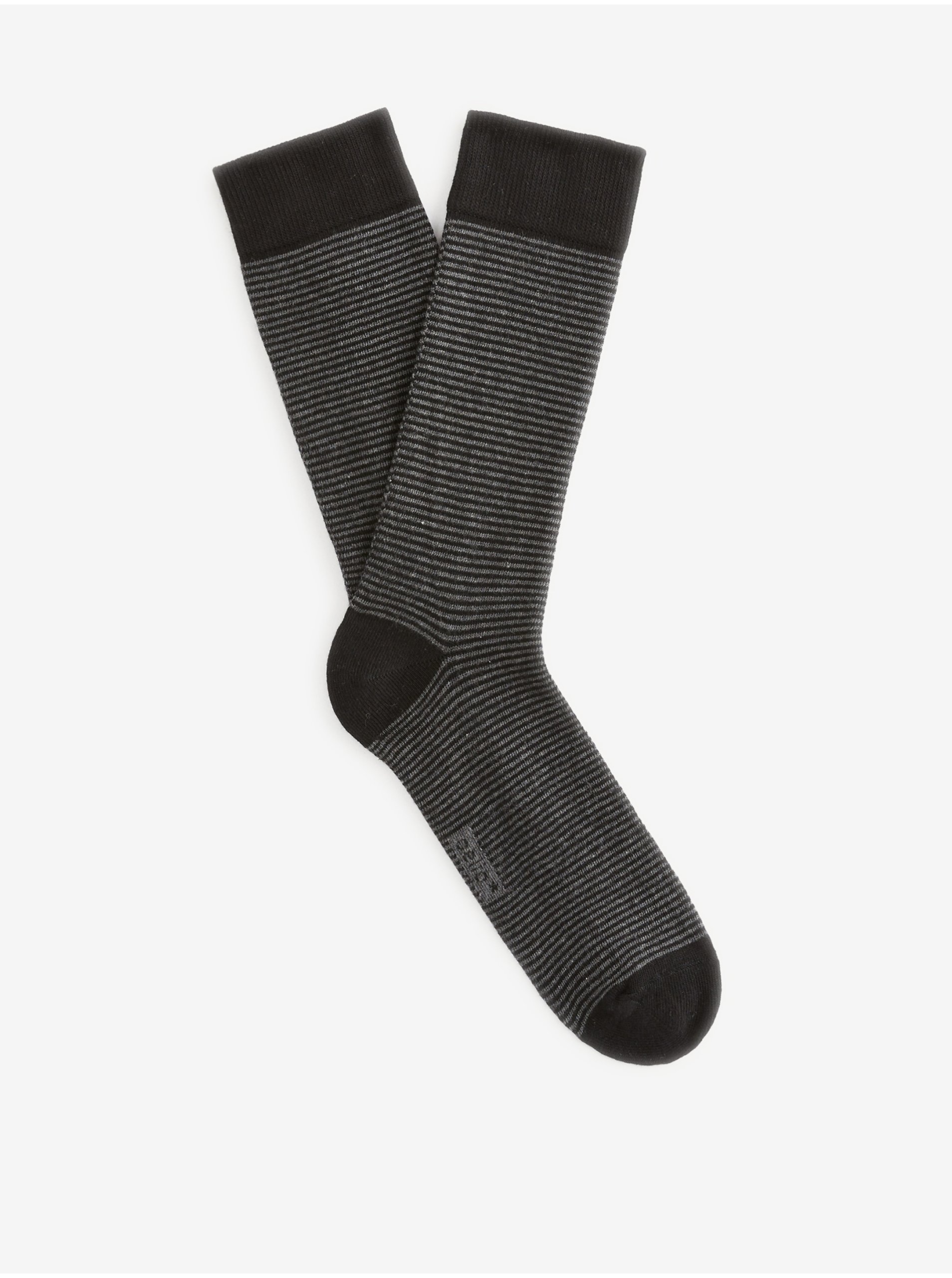 Lacno Černé pruhované ponožky Celio Vicaire