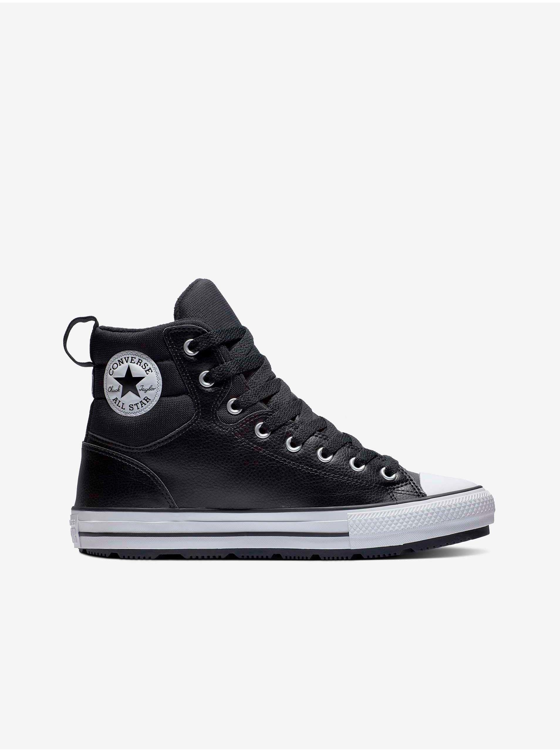 E-shop Černé unisex kotníkové tenisky Converse Chuck Taylor All Star Faux Leather Berkshire Boot