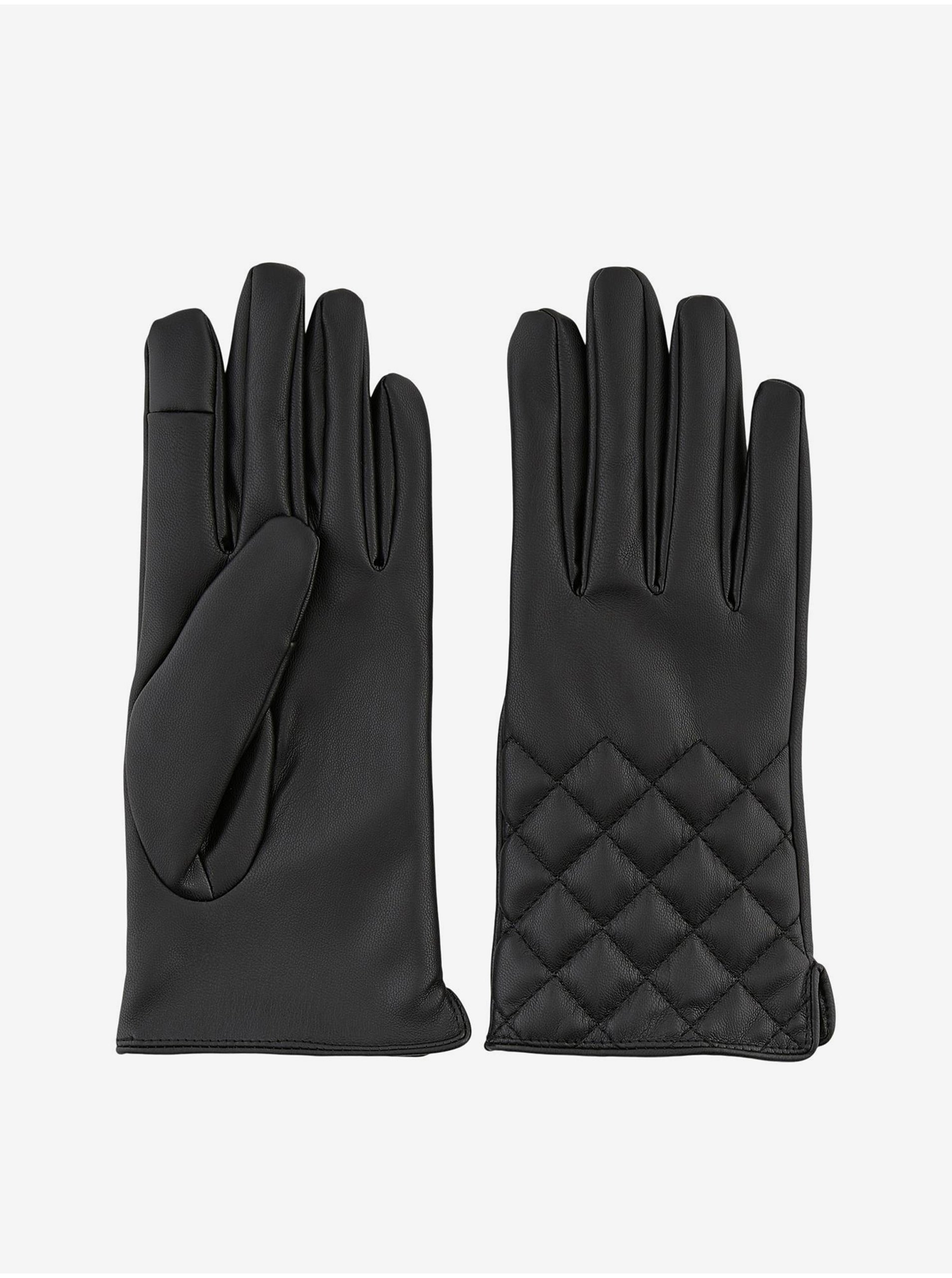 Lacno Čierne rukavice Pieces Fripla