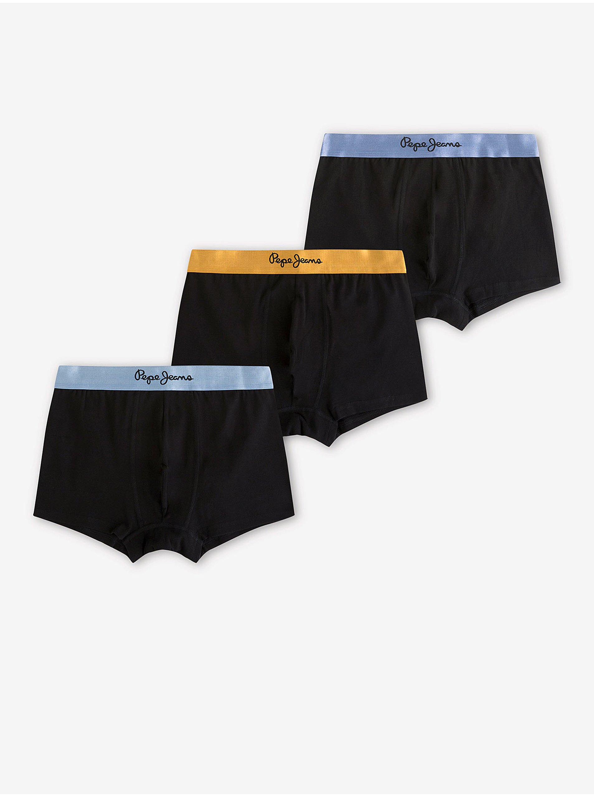 E-shop Sada tří pánských boxerek v černé barvě Pepe Jeans Elrod