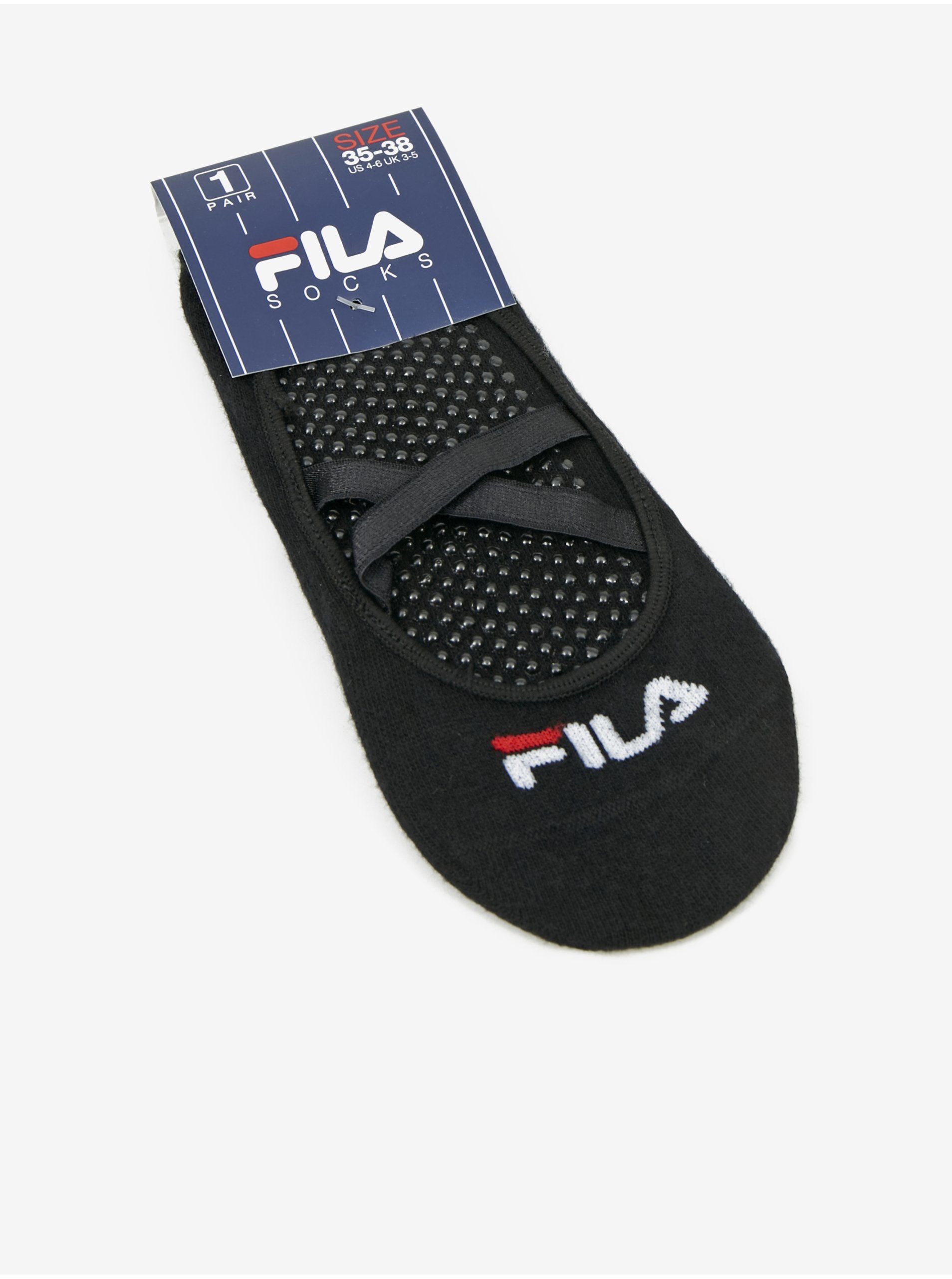 Levně Černé dámské protiskluzové ponožky FILA