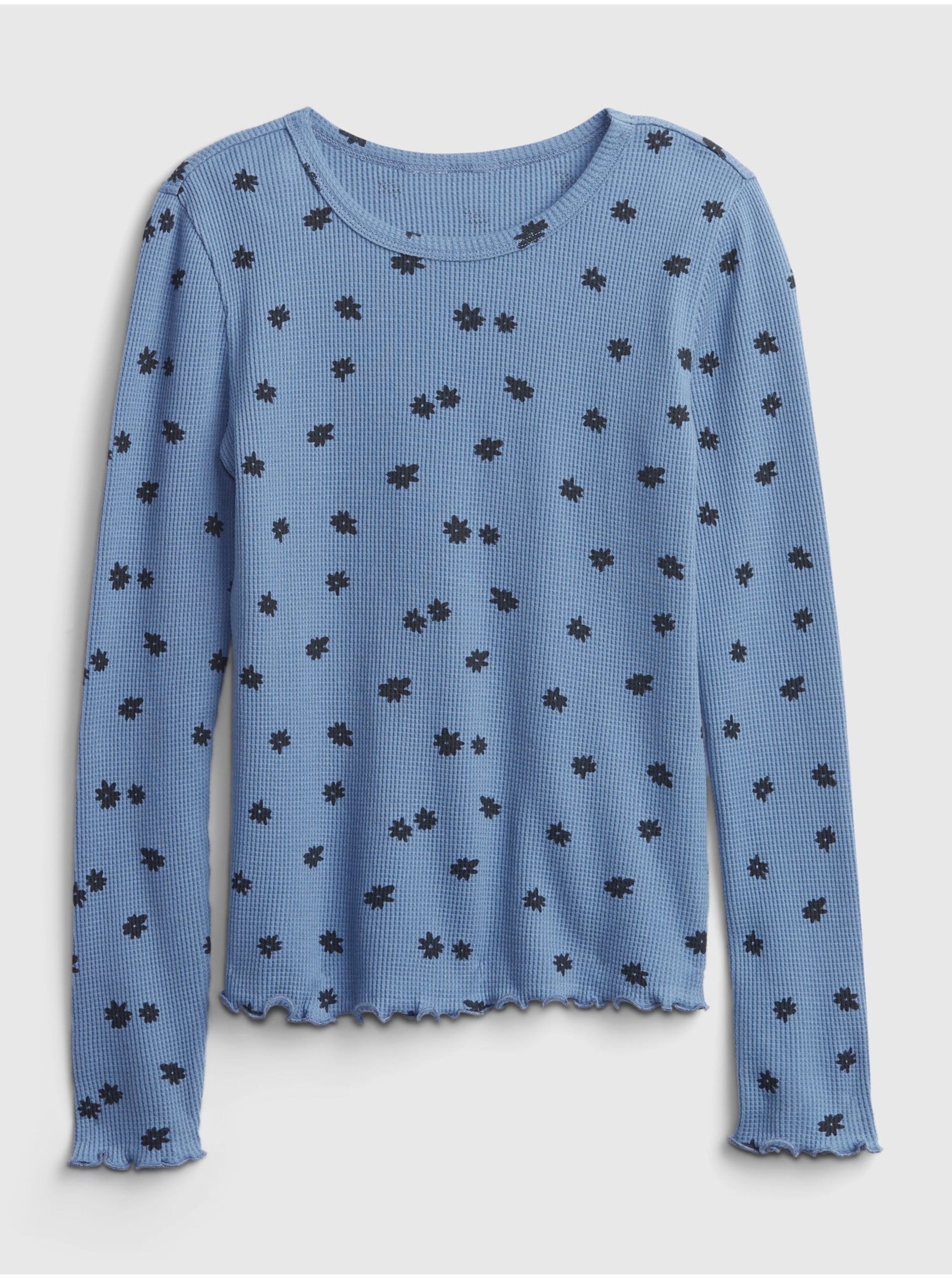 Lacno Modré dievčenské tričko so vzorom GAP