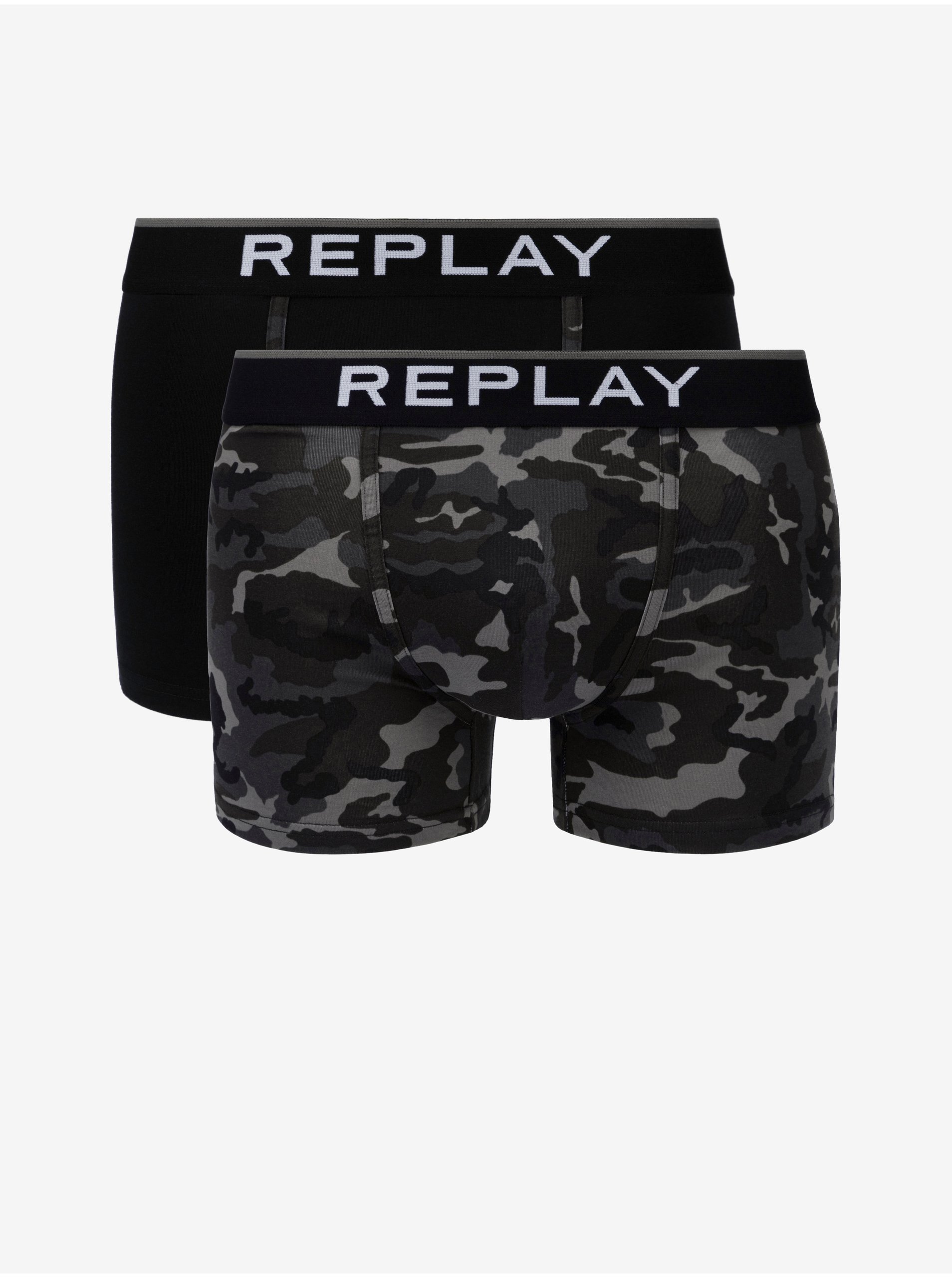 E-shop Sada dvou boxerek v černé barvě Replay