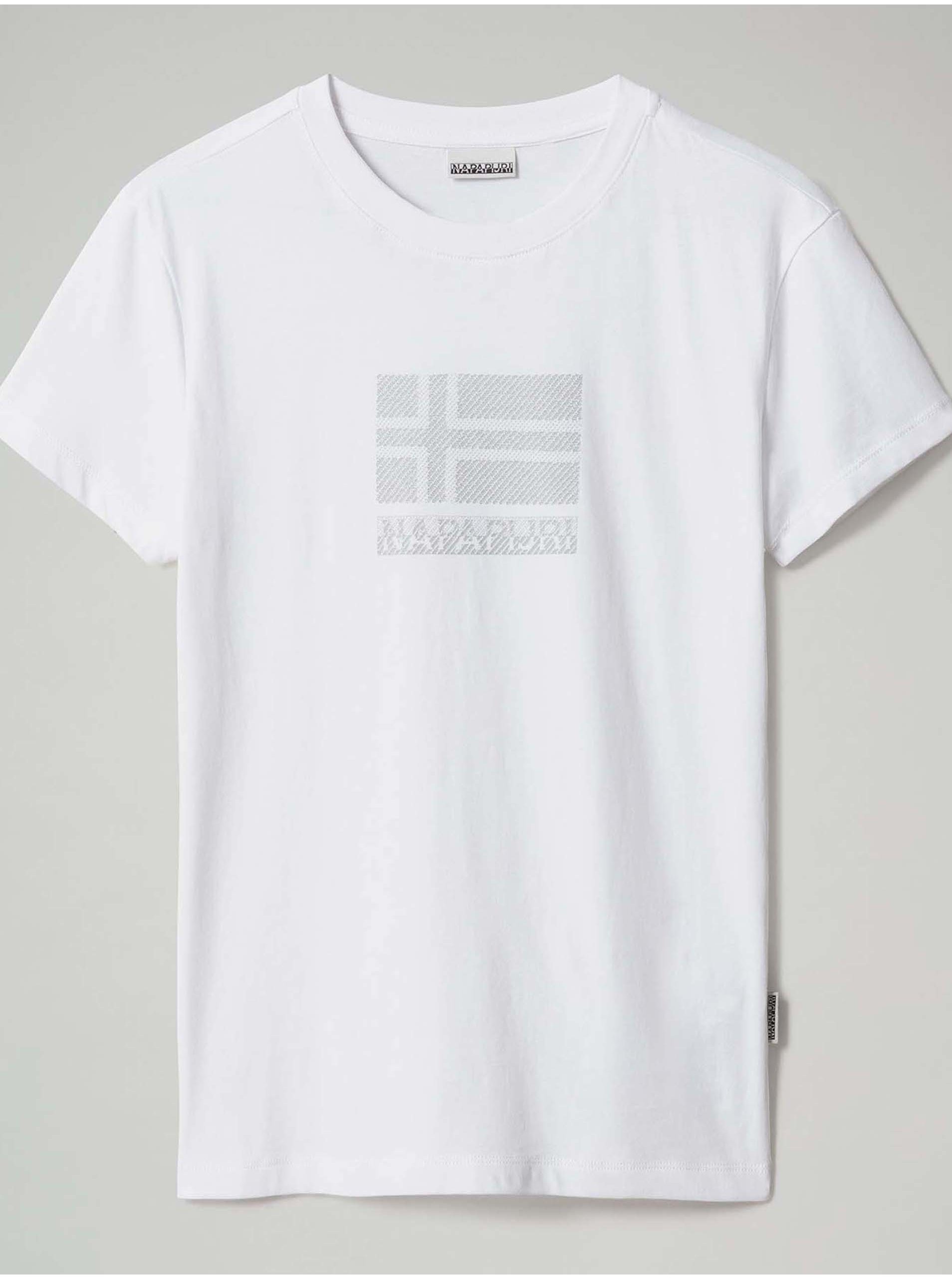 E-shop Bílé dámské tričko s potiskem Napapijri