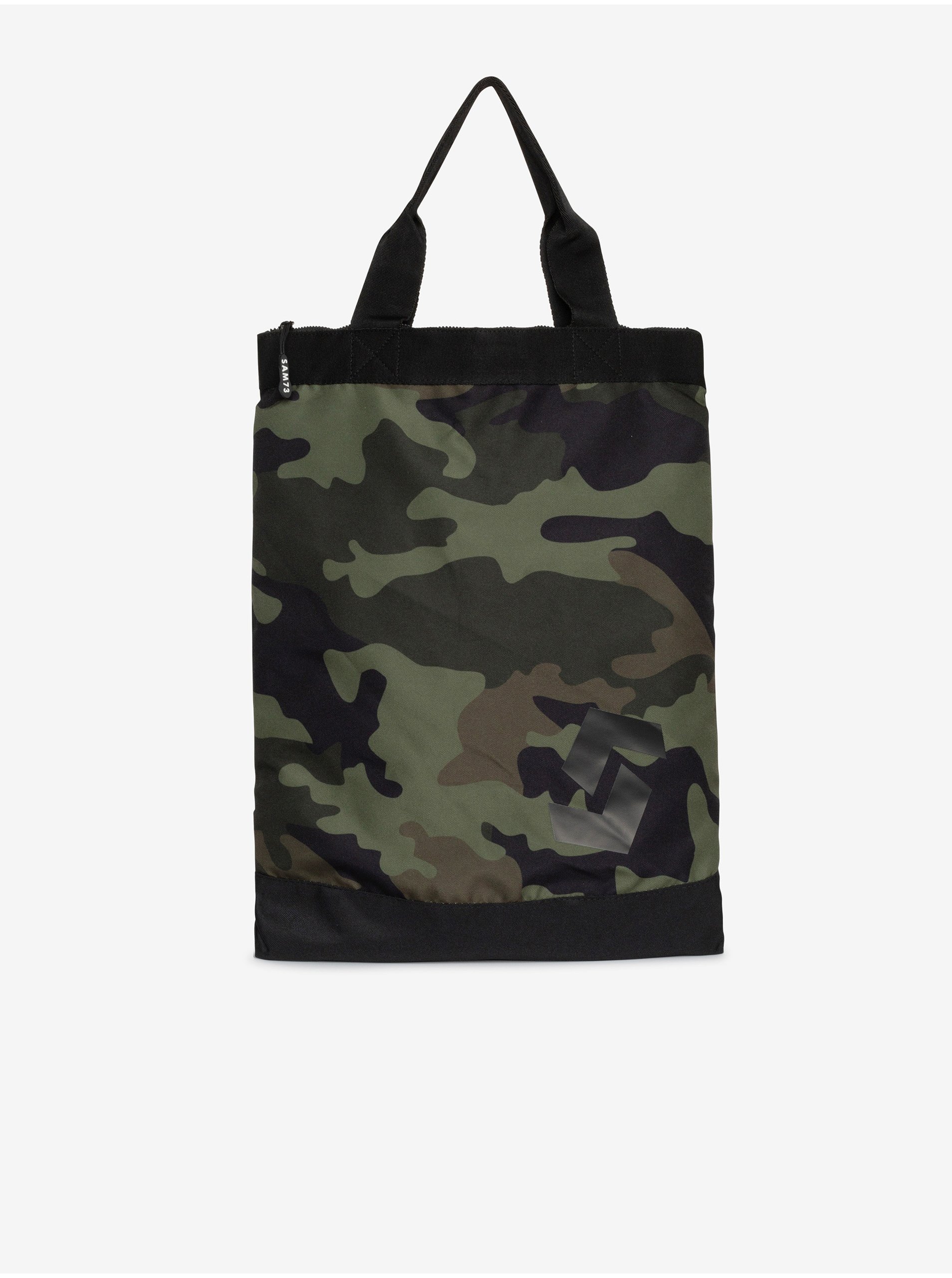 Levně Černo-zelený maskáčový batoh/taška SAM 73