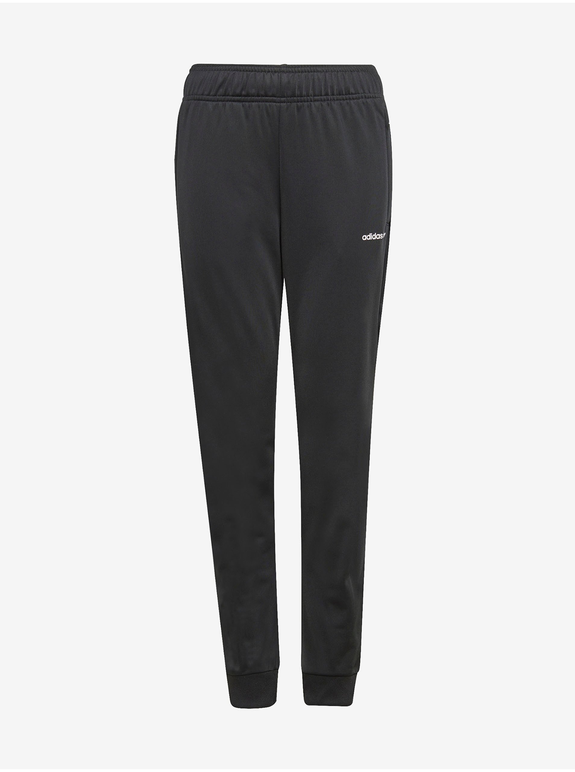 Levně Černé holčičí tepláky s kapsami na zip adidas Originals Track Pants