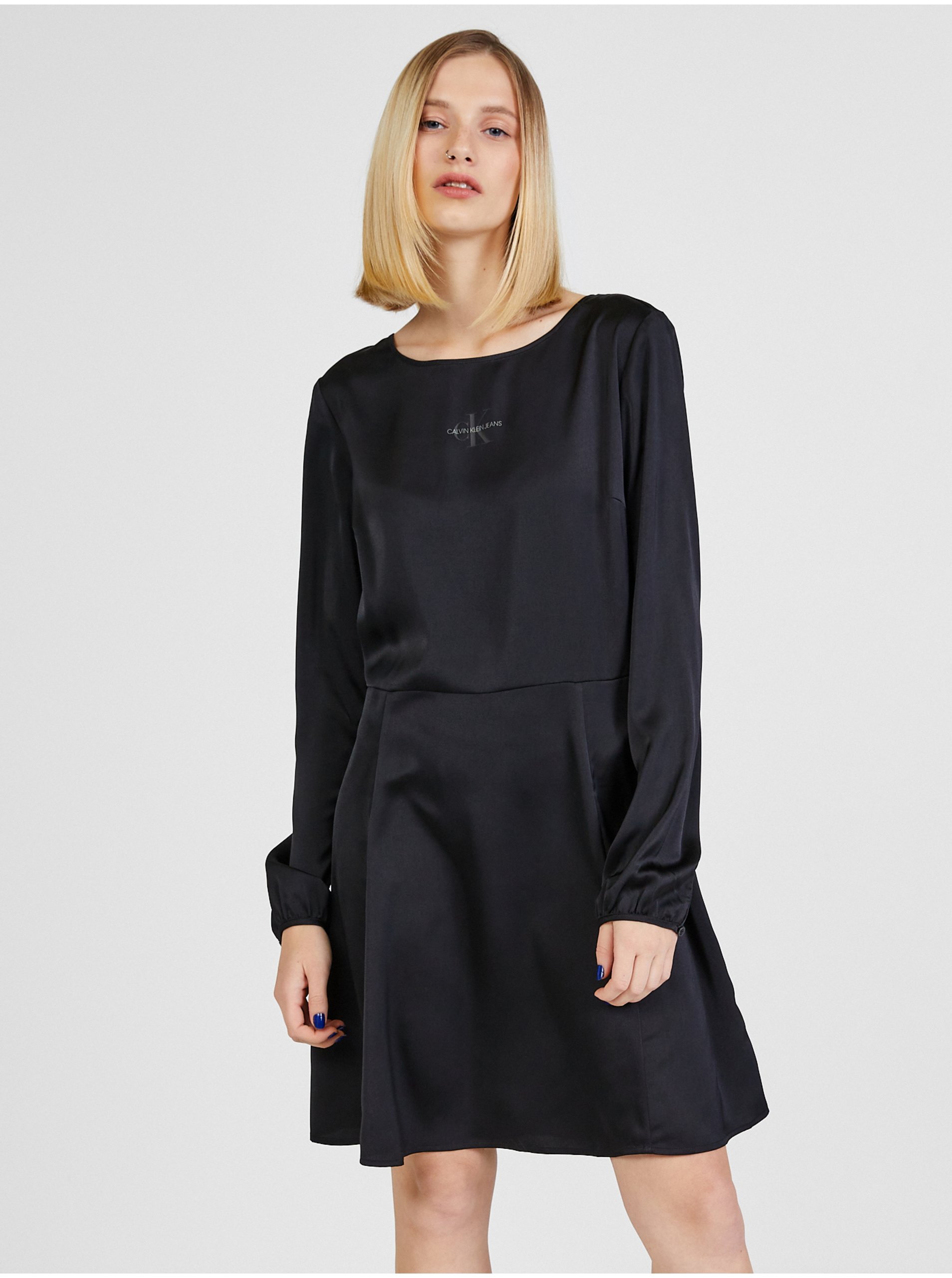 Lacno Čierne šaty Calvin Klein Easy Day Dress