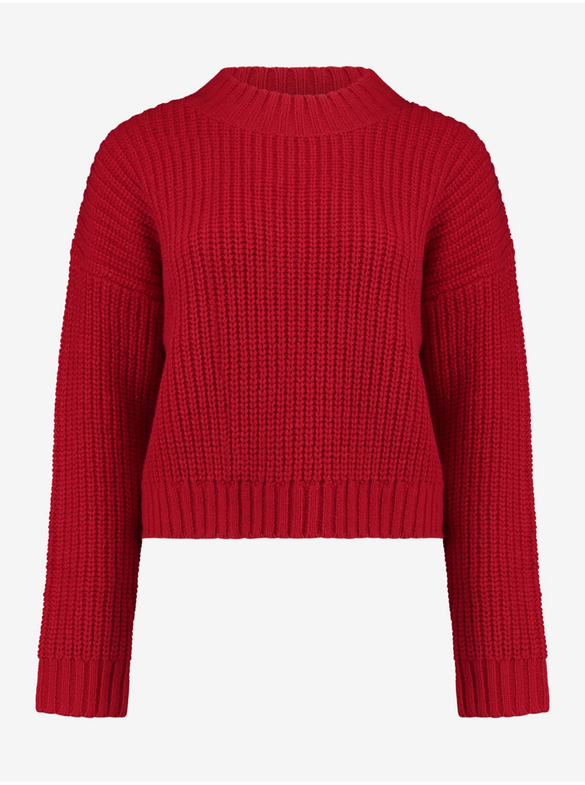 E-shop Vínový krátky sveter Hailys Joy