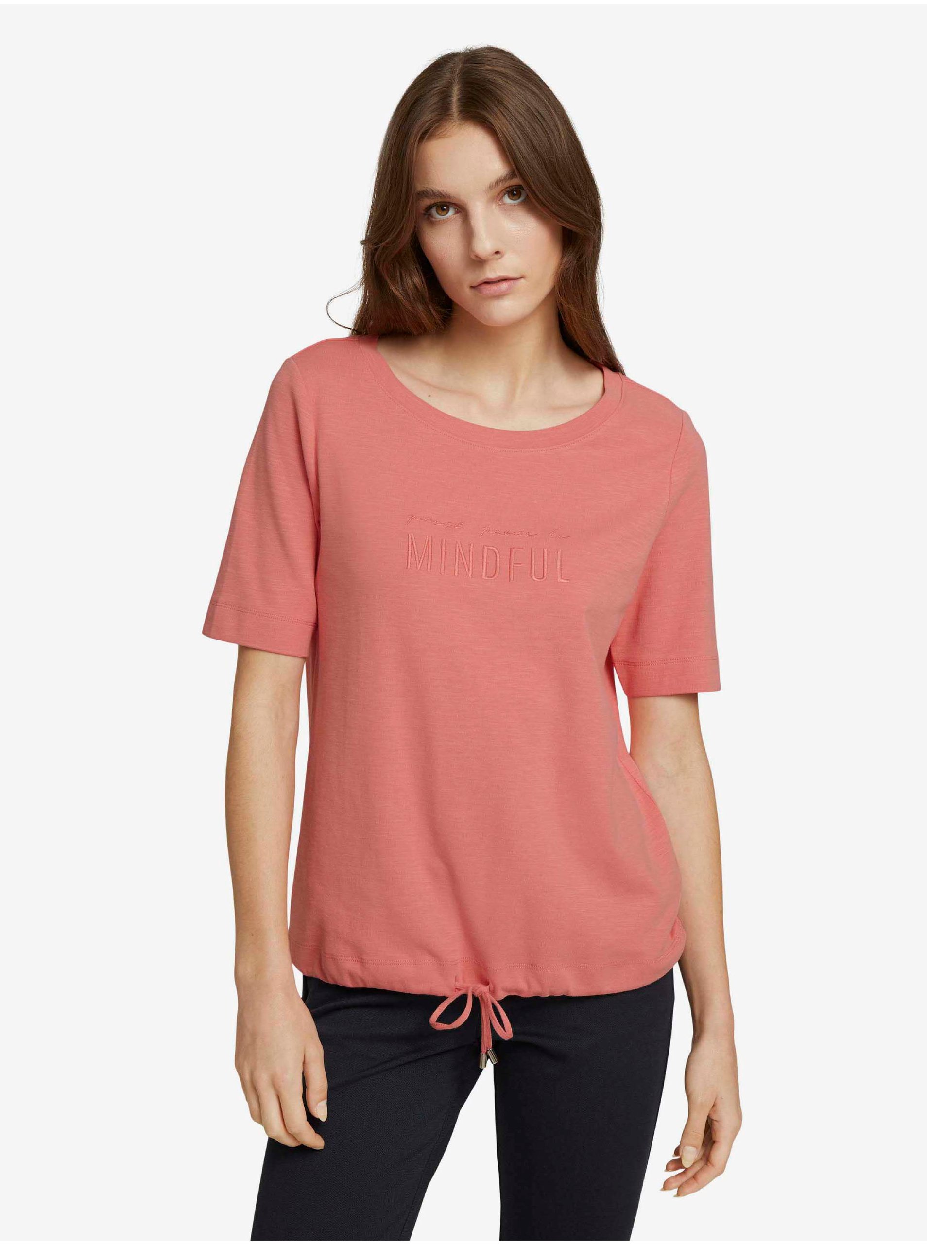 Lacno Ružové dámske tričko Tom Tailor Denim